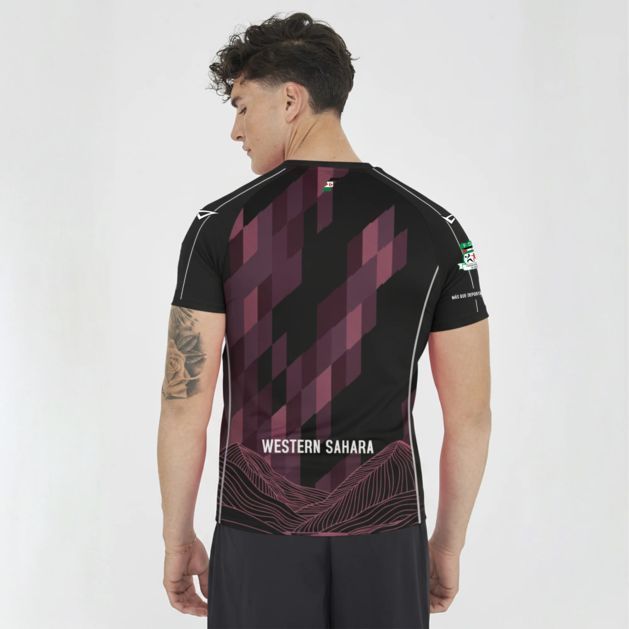 Camiseta Special Saharaui - negro y fucsia fluorescente - Image 2
