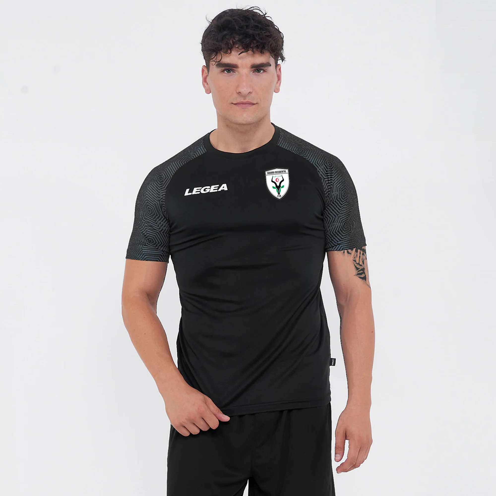 Camiseta de cuello redondo con detalles iridiscentes - Saharaui