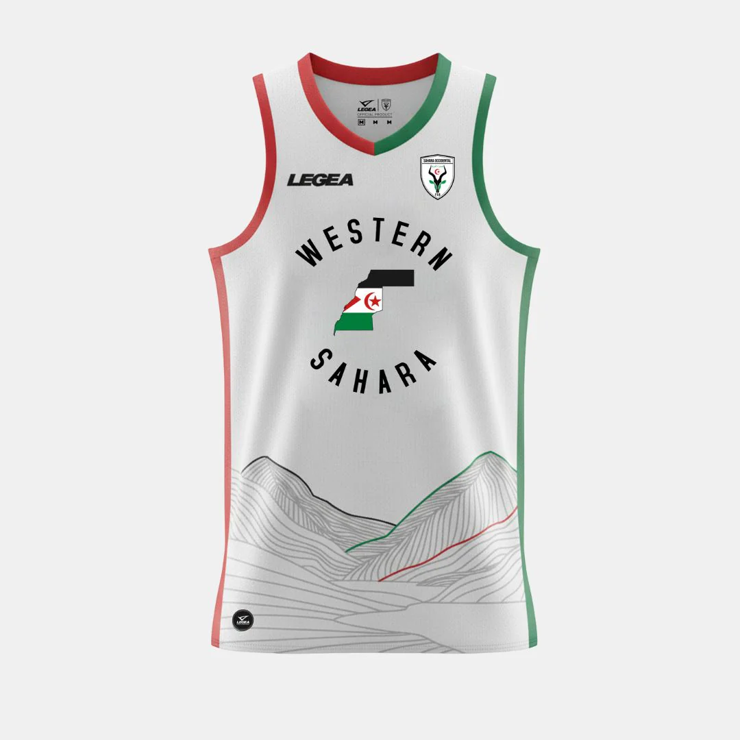 Camiseta Sin Mangas Baloncesto Saharaui - Blanco - Image 3