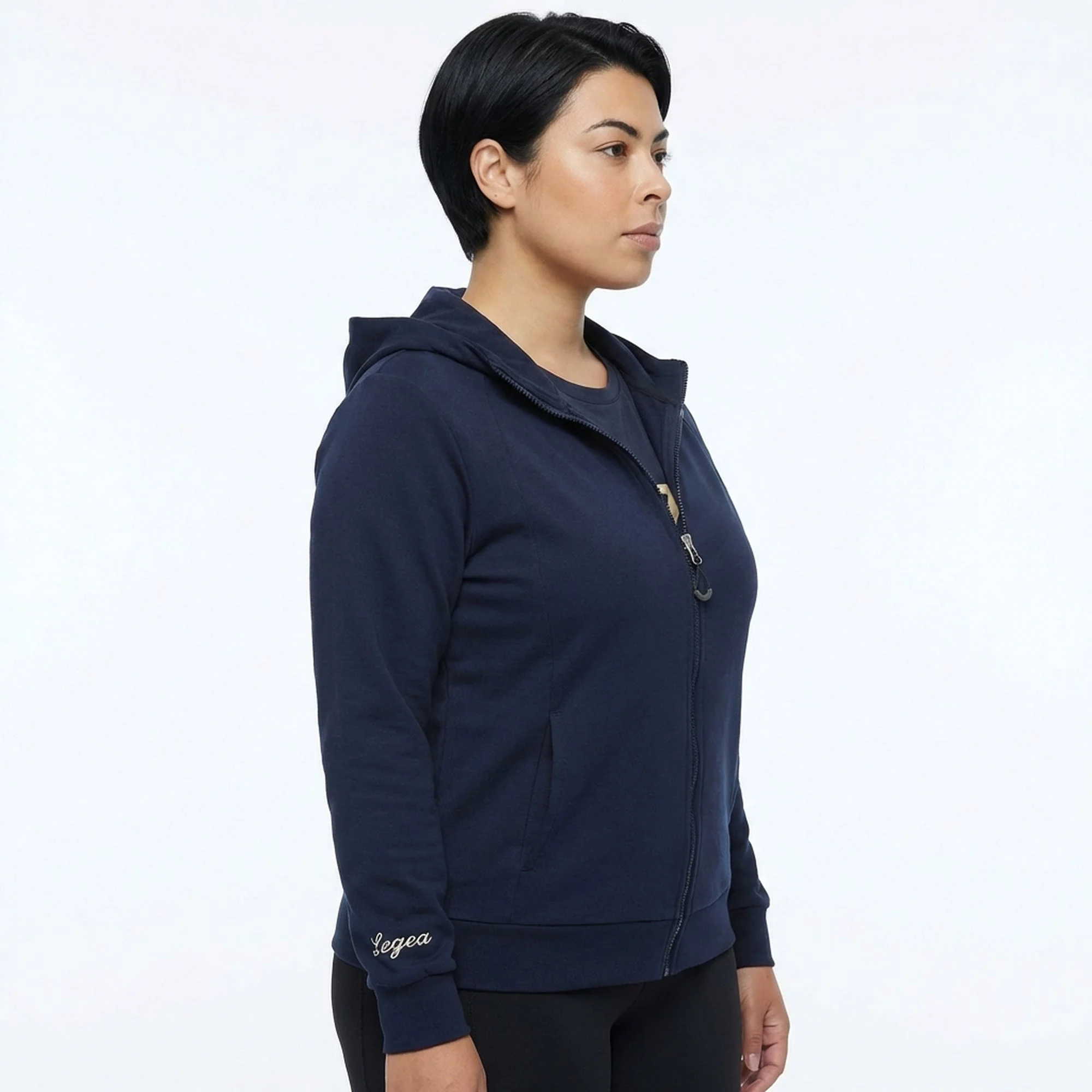 Felpa con zip e cappuccio Adara - oversize - Image 3