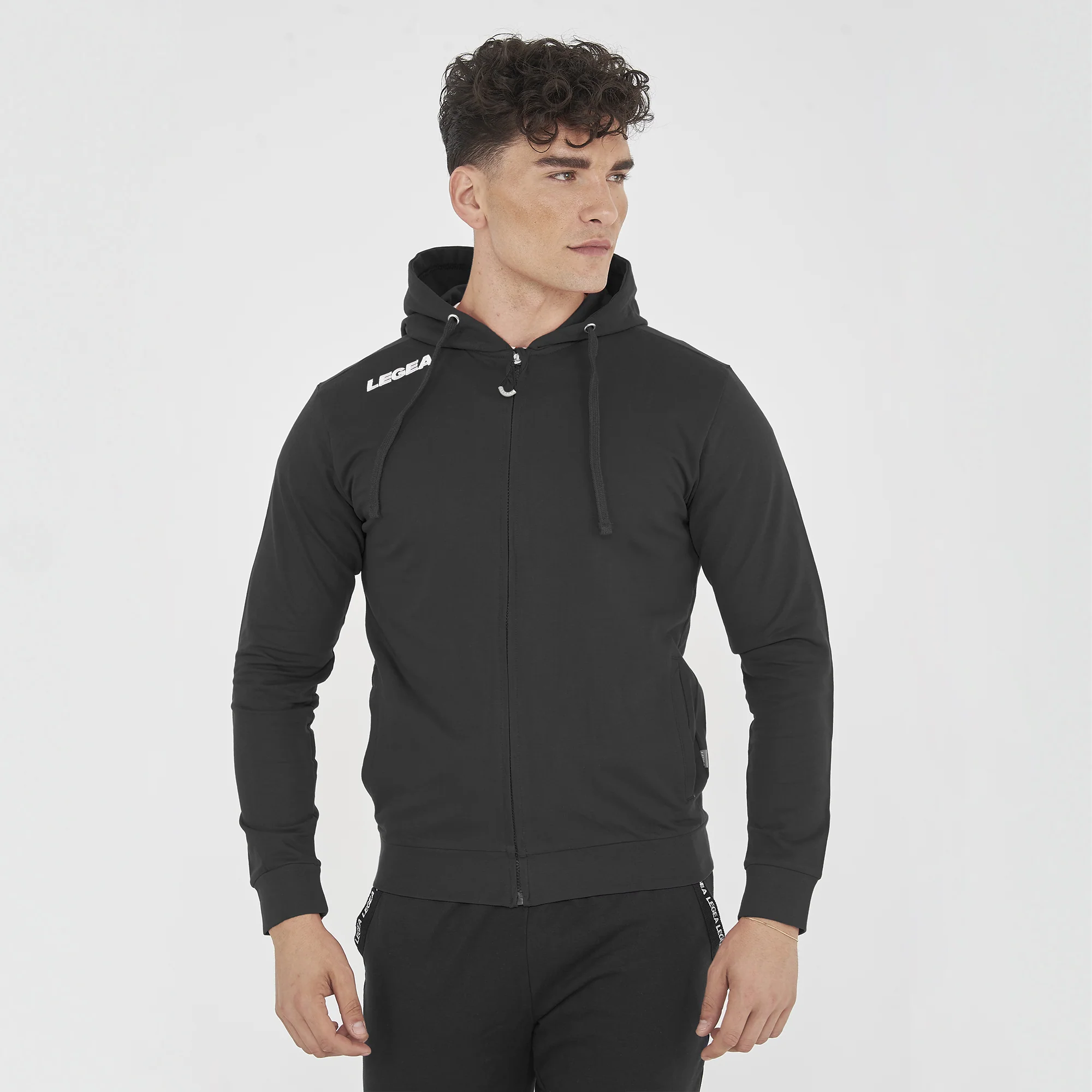 Felpa con zip e cappuccio in french terry Farel