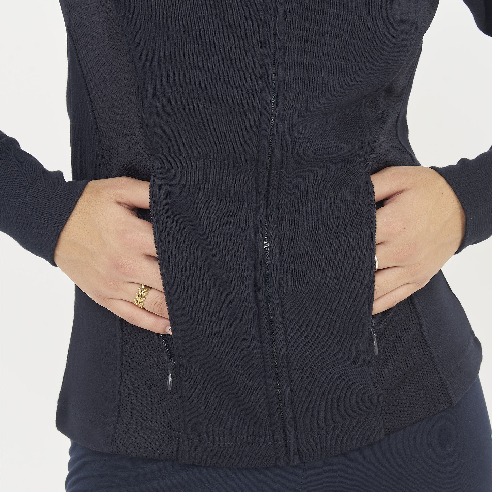 Felpa slim in cotone con zip Dafne - Image 4