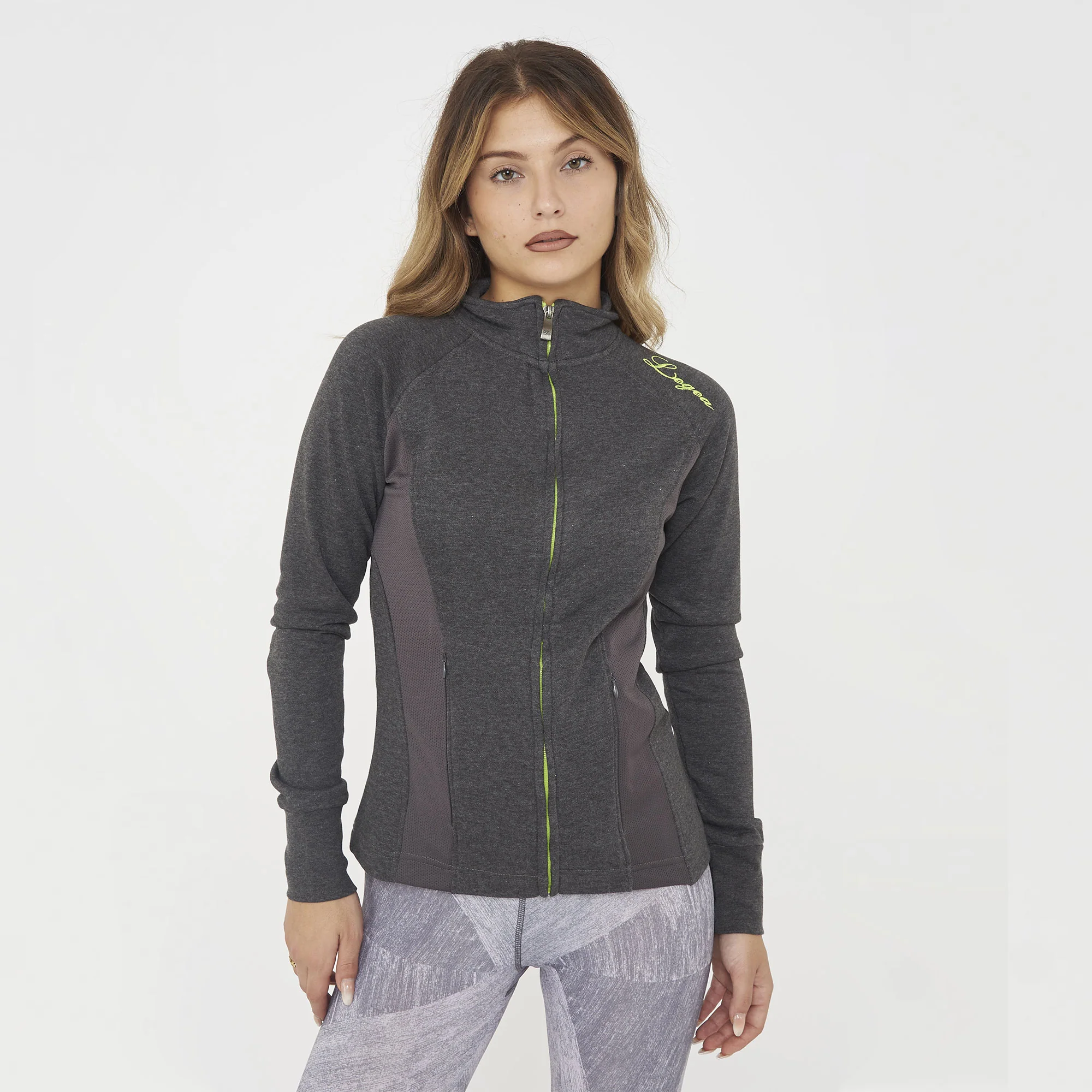Felpa slim in cotone con zip Dafne - Image 4