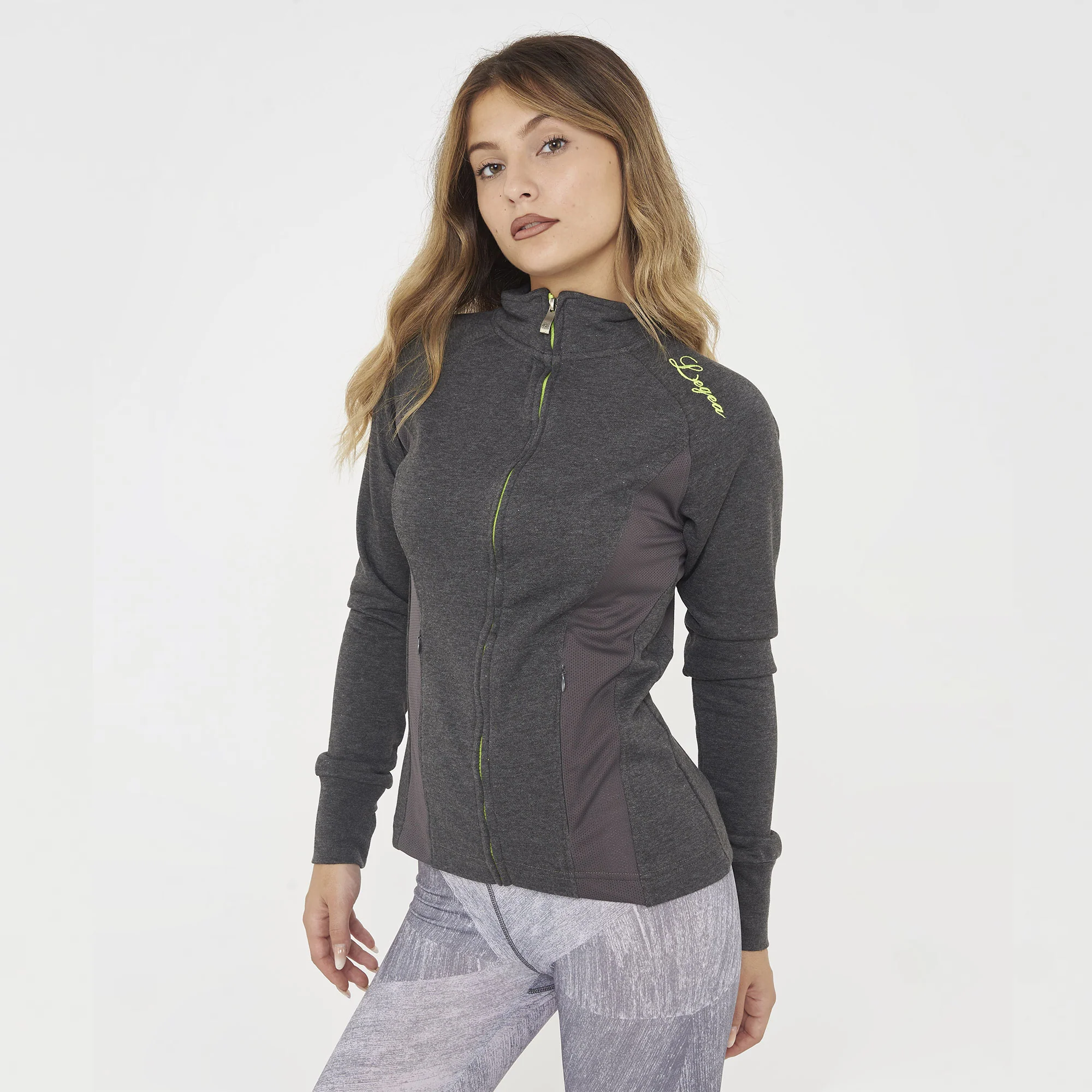 Felpa slim in cotone con zip Dafne - Image 7