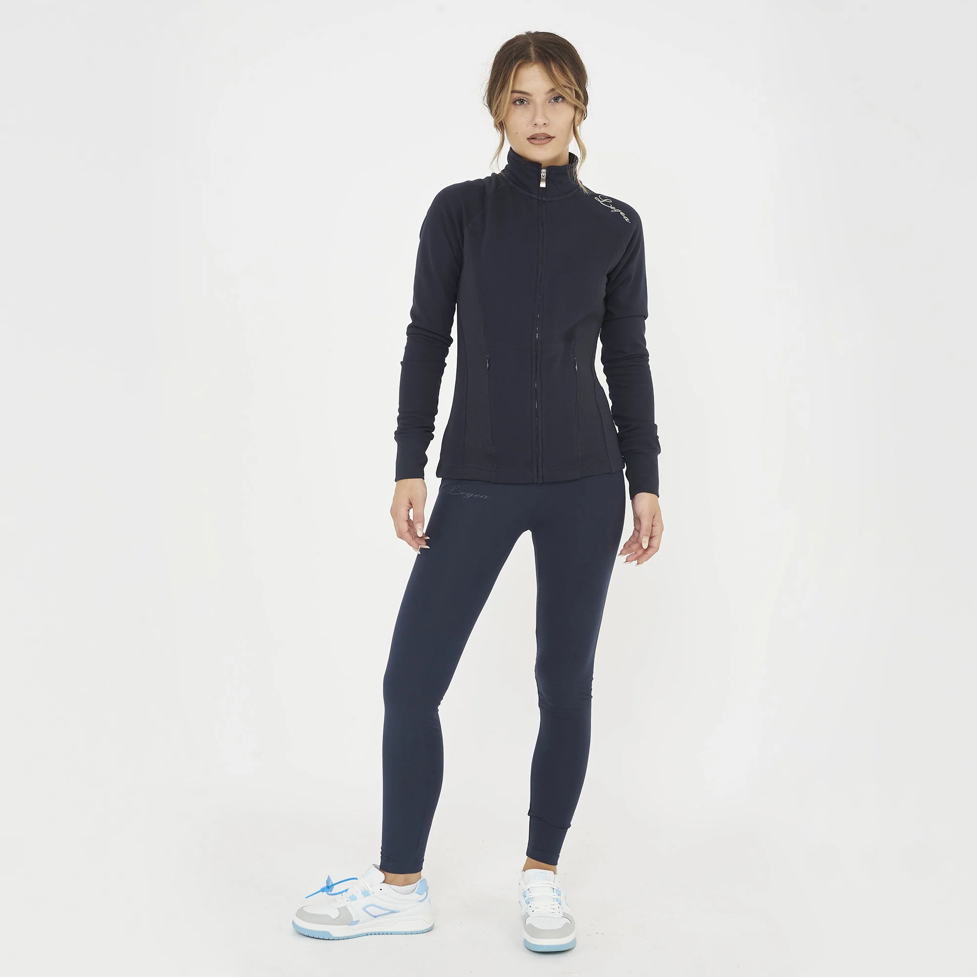 Felpa slim in cotone con zip Dafne - Image 2