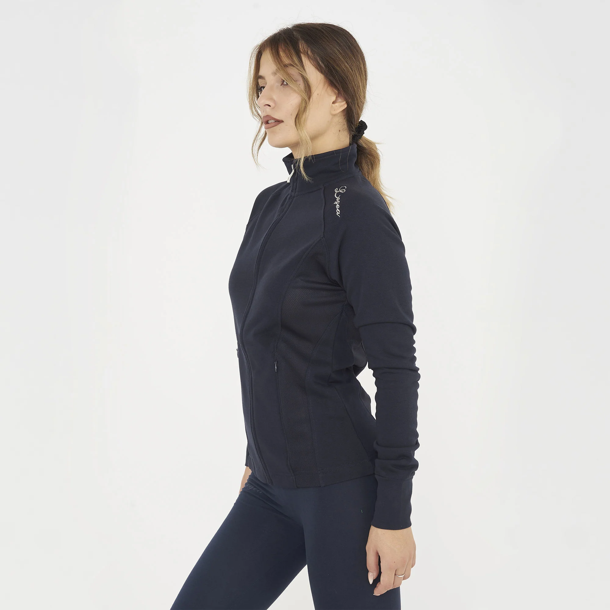 Felpa slim in cotone con zip Dafne - Image 4
