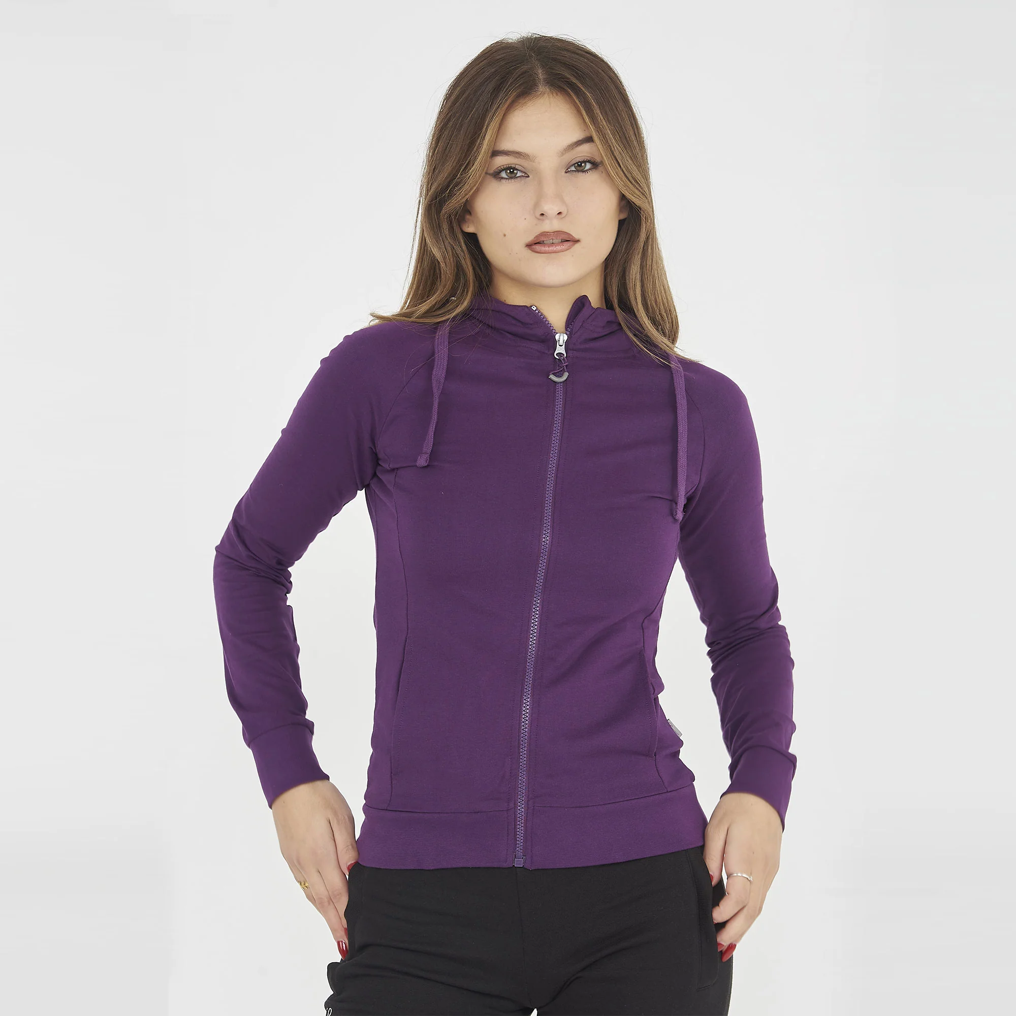 Giacca sportiva leggera con zip e cappuccio Dair