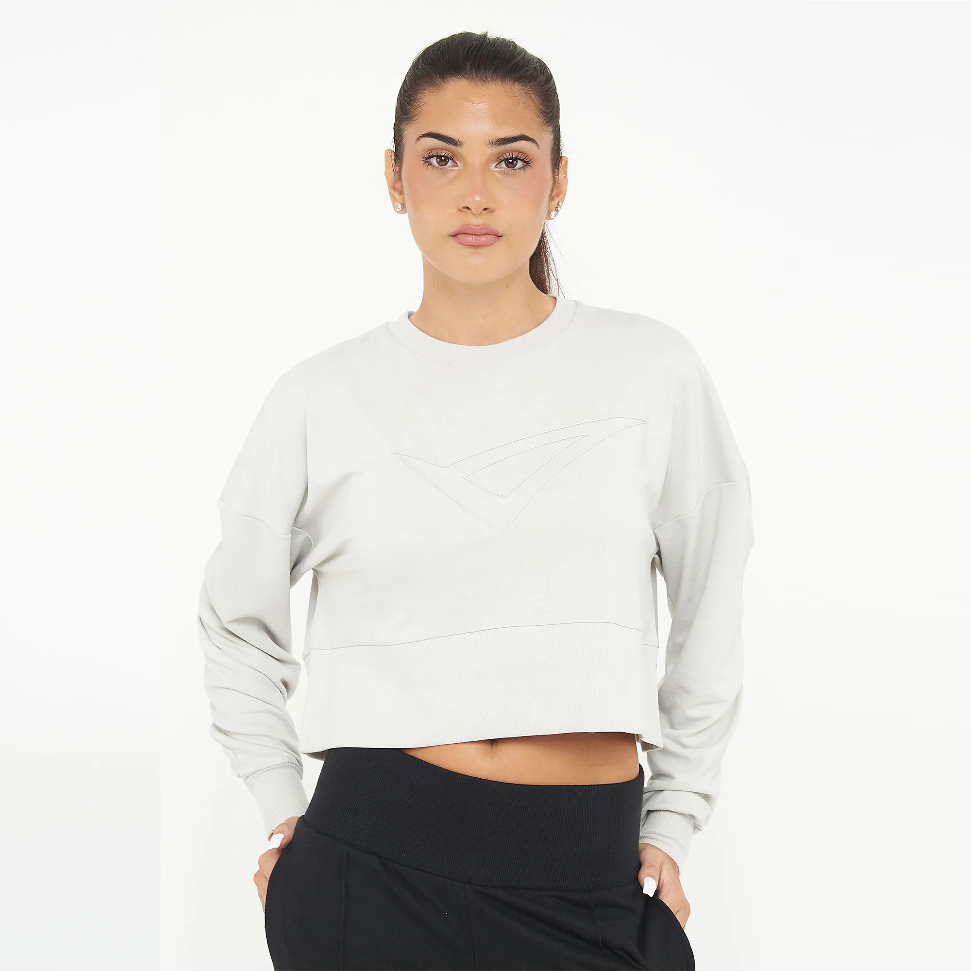 Felpa girocollo in cotone F-Essence