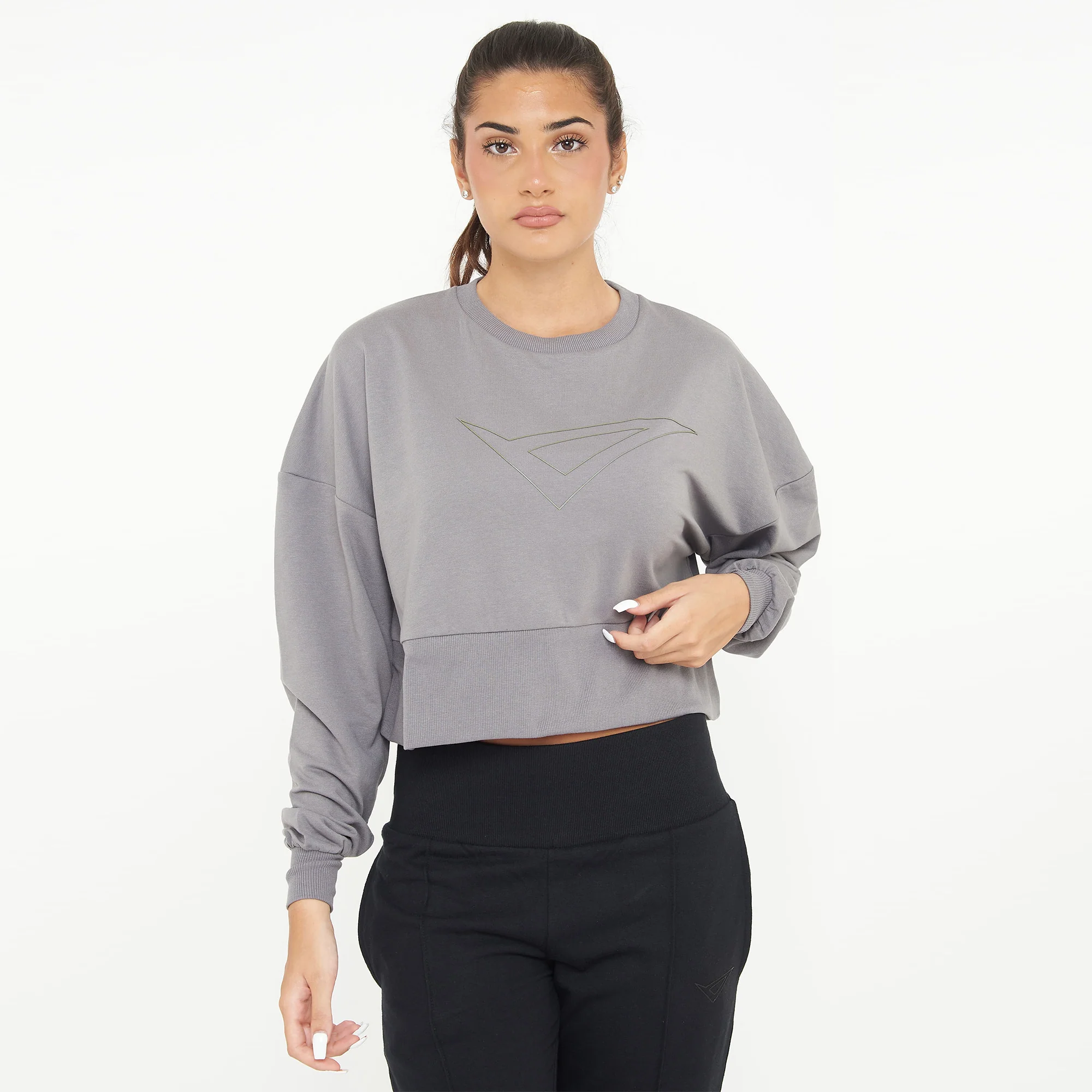 Felpa girocollo in cotone F-Essence