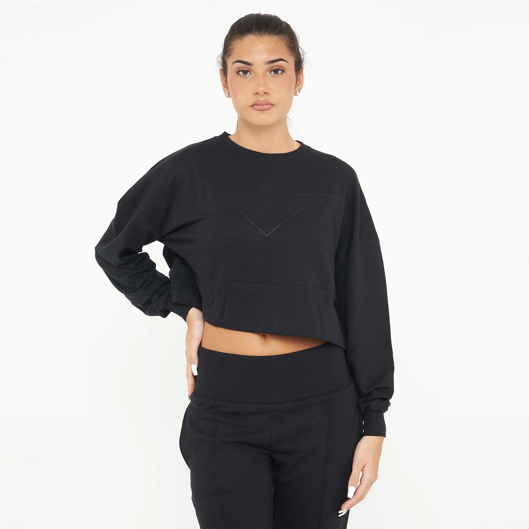 Felpa girocollo in cotone F-Essence