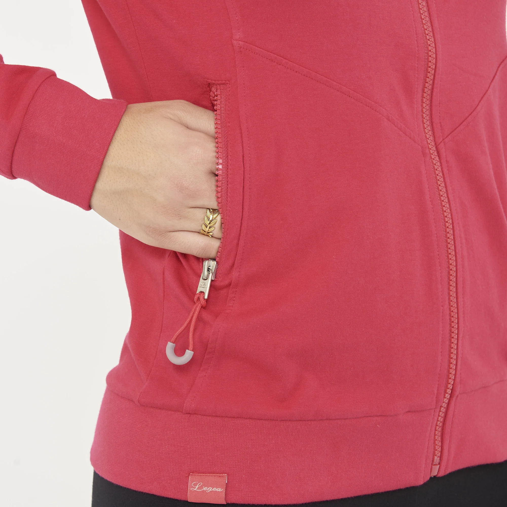 Felpa leggera con zip e cappuccio Layca - Image 4