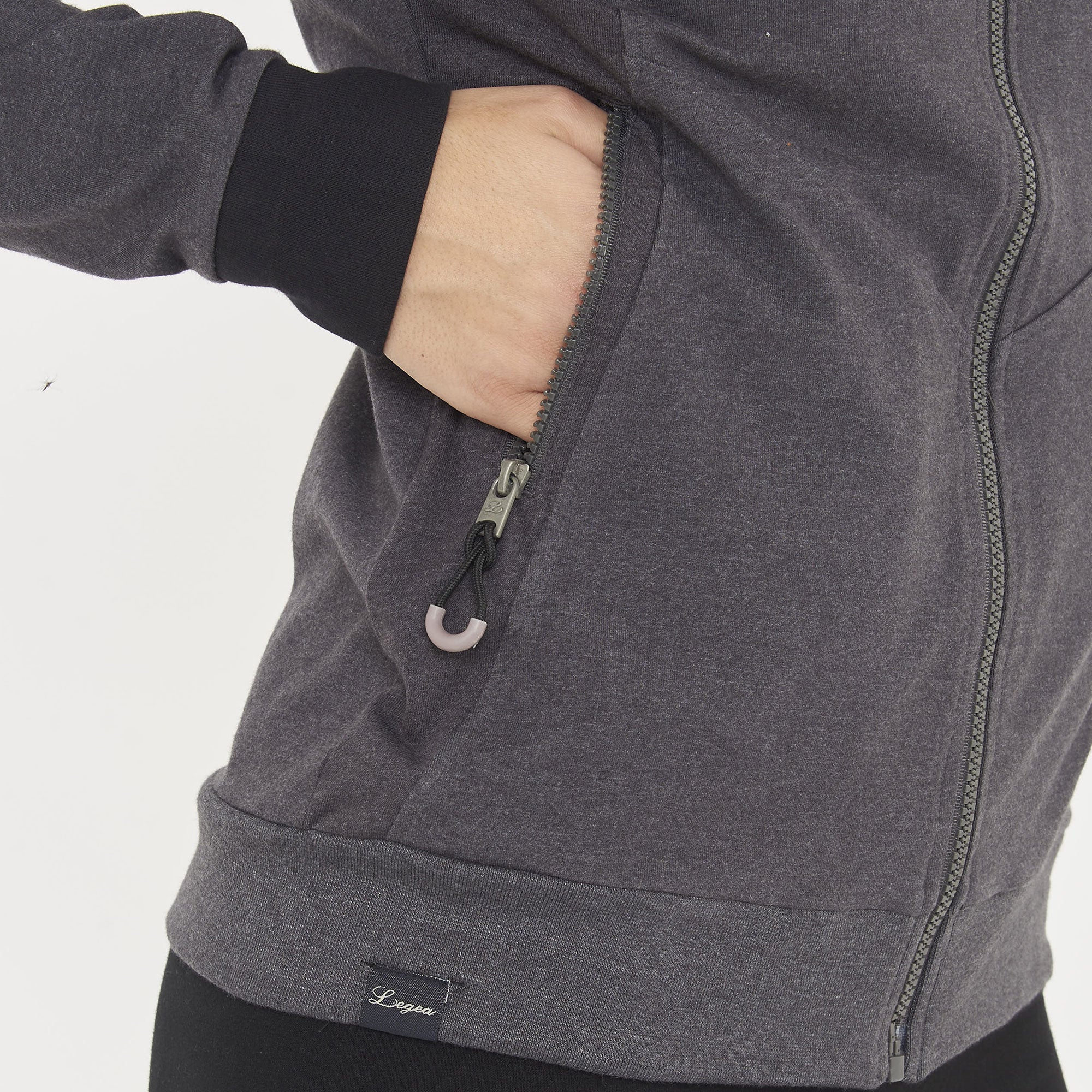 Felpa leggera con zip e cappuccio Layca - Image 5