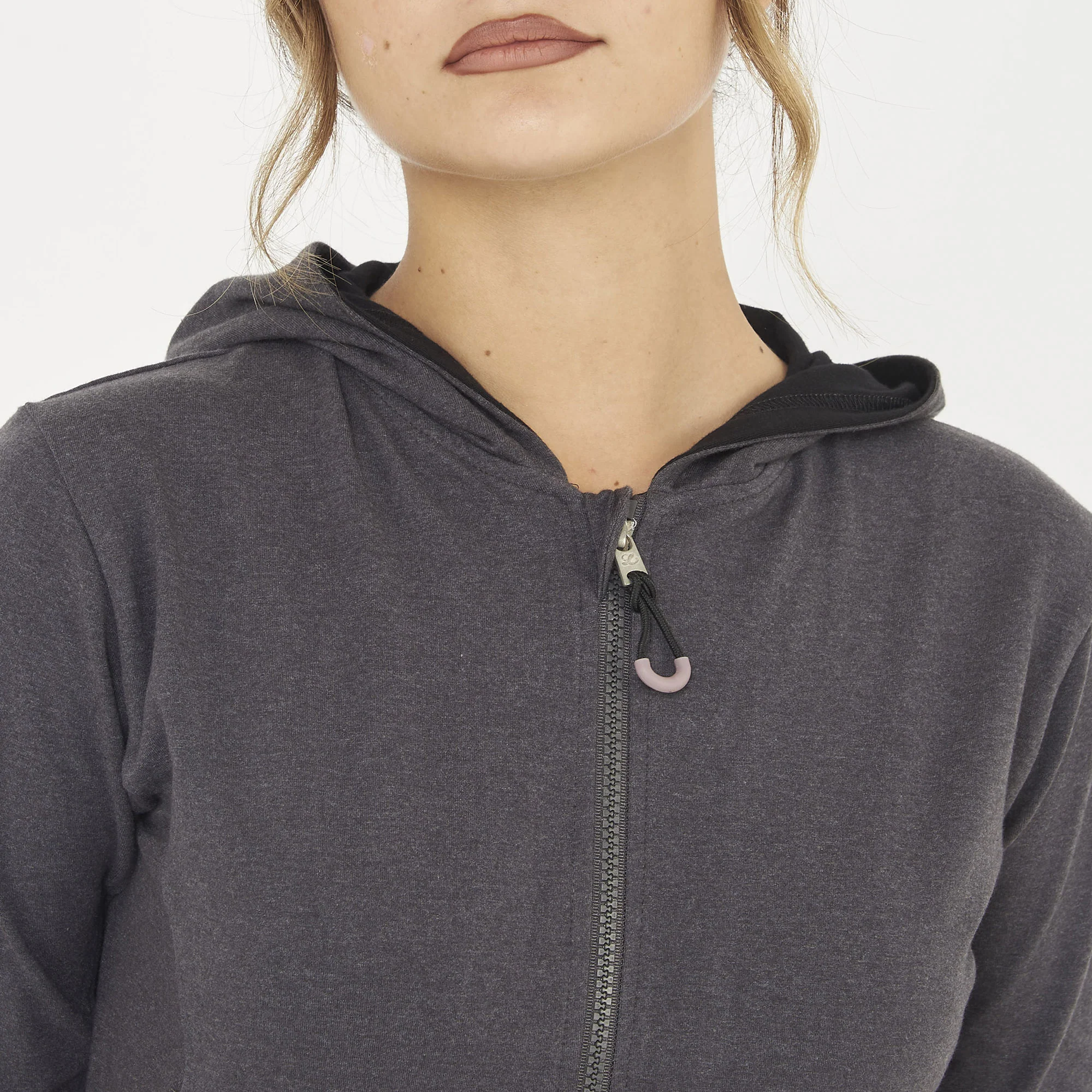 Felpa leggera con zip e cappuccio Layca - Image 7