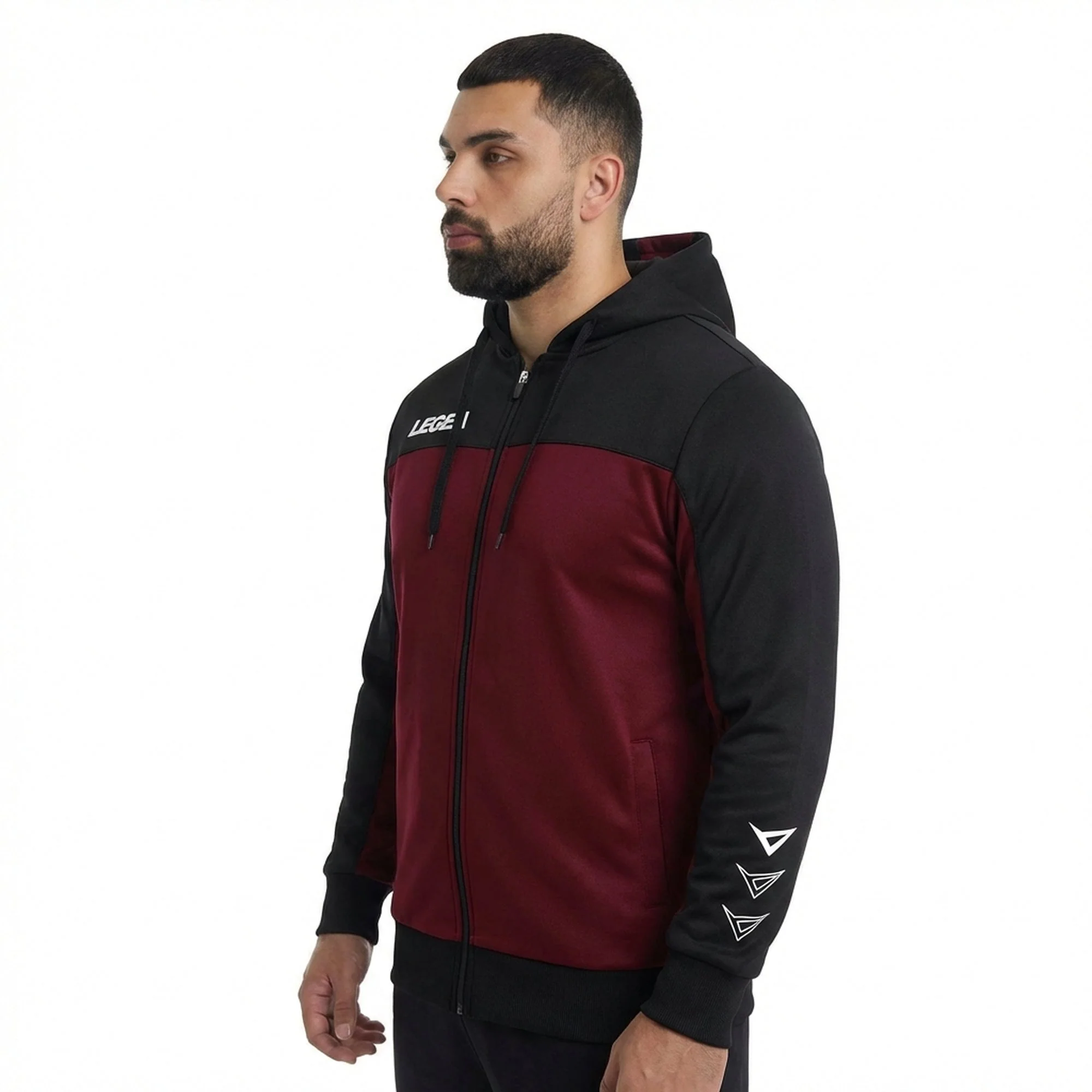 Felpa sportiva con zip e cappuccio Flex - oversize - Image 3