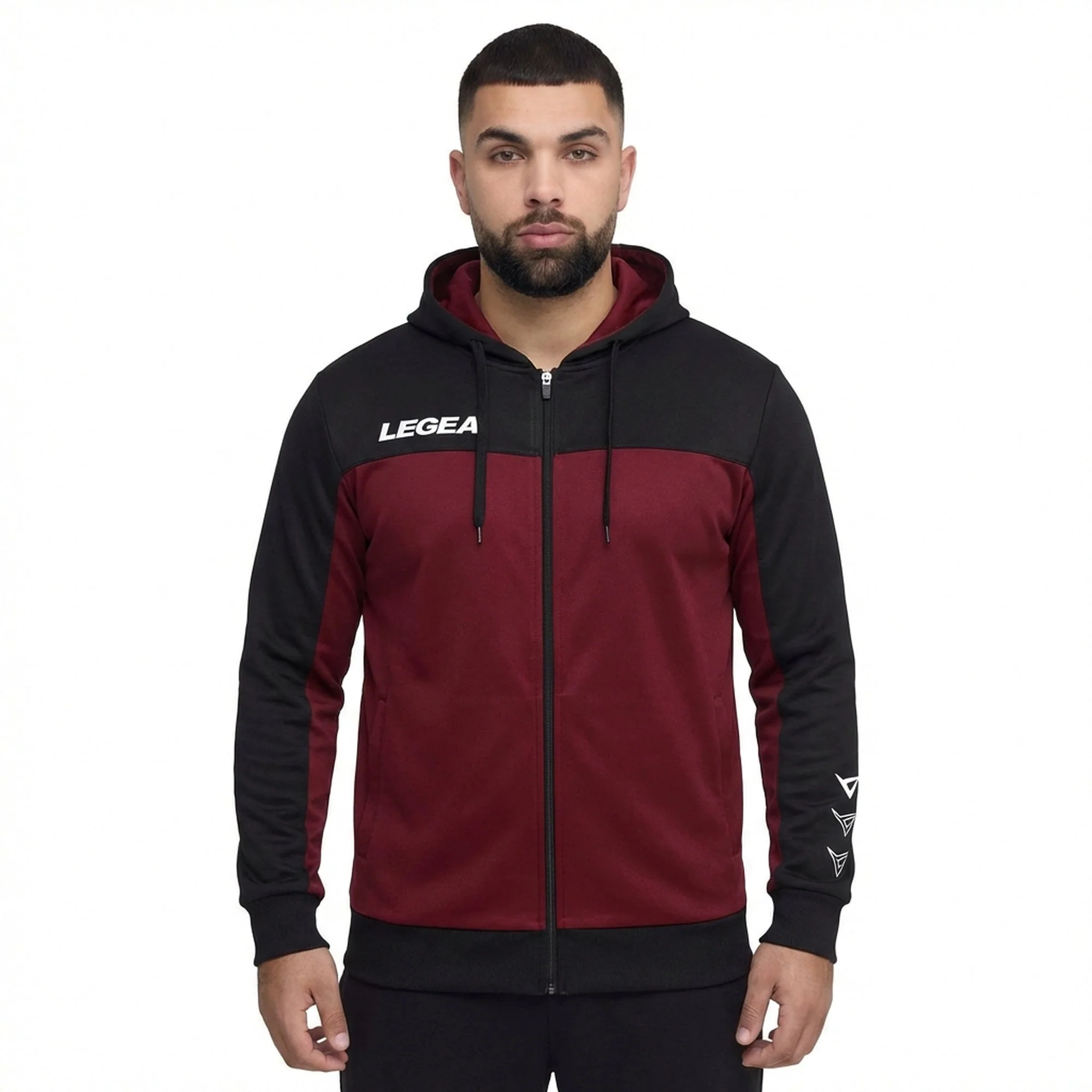 Felpa sportiva con zip e cappuccio Flex - oversize