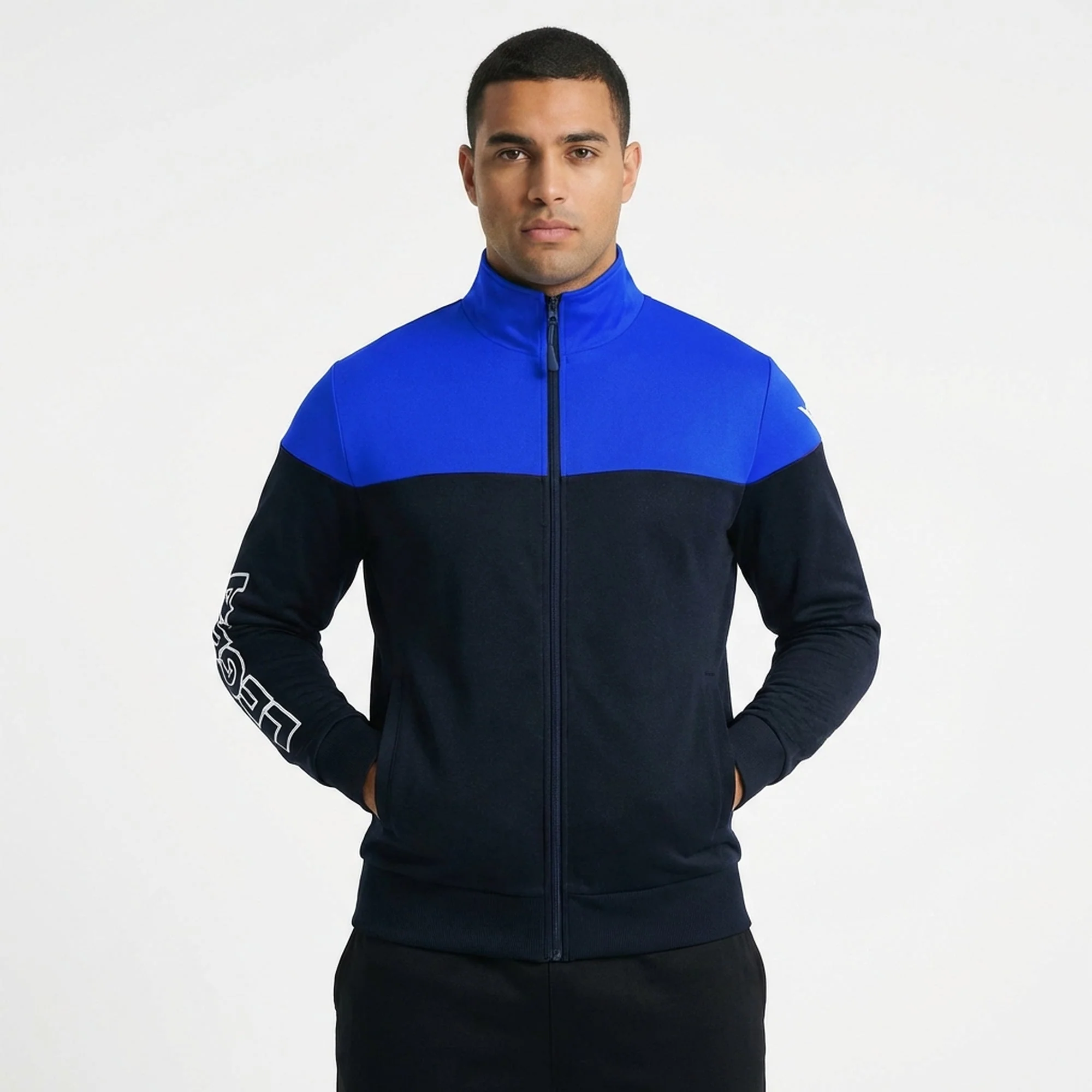 Giacca sportiva bicolor con zip Ontario - oversize