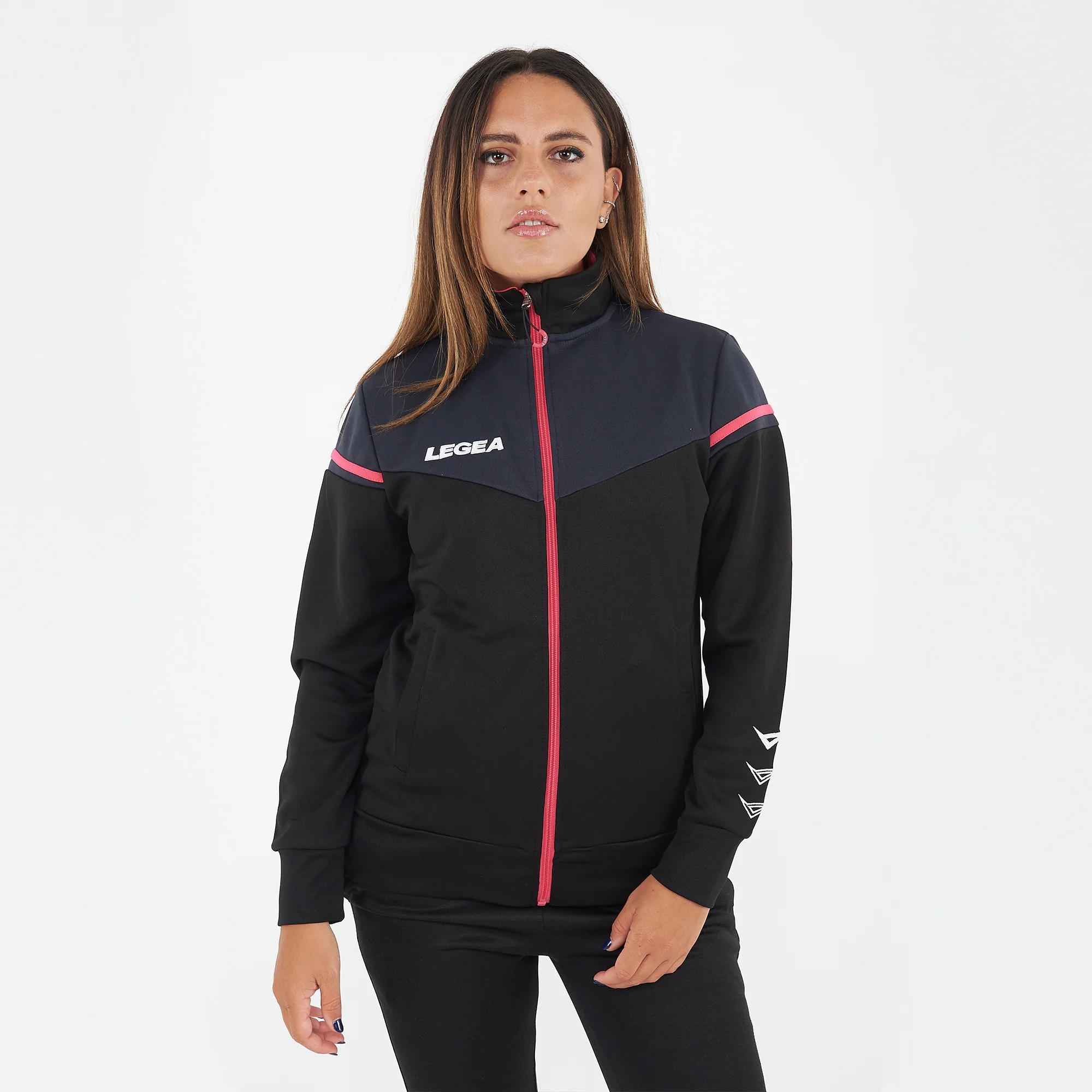 Giacca sportiva in poliestere con zip Sender