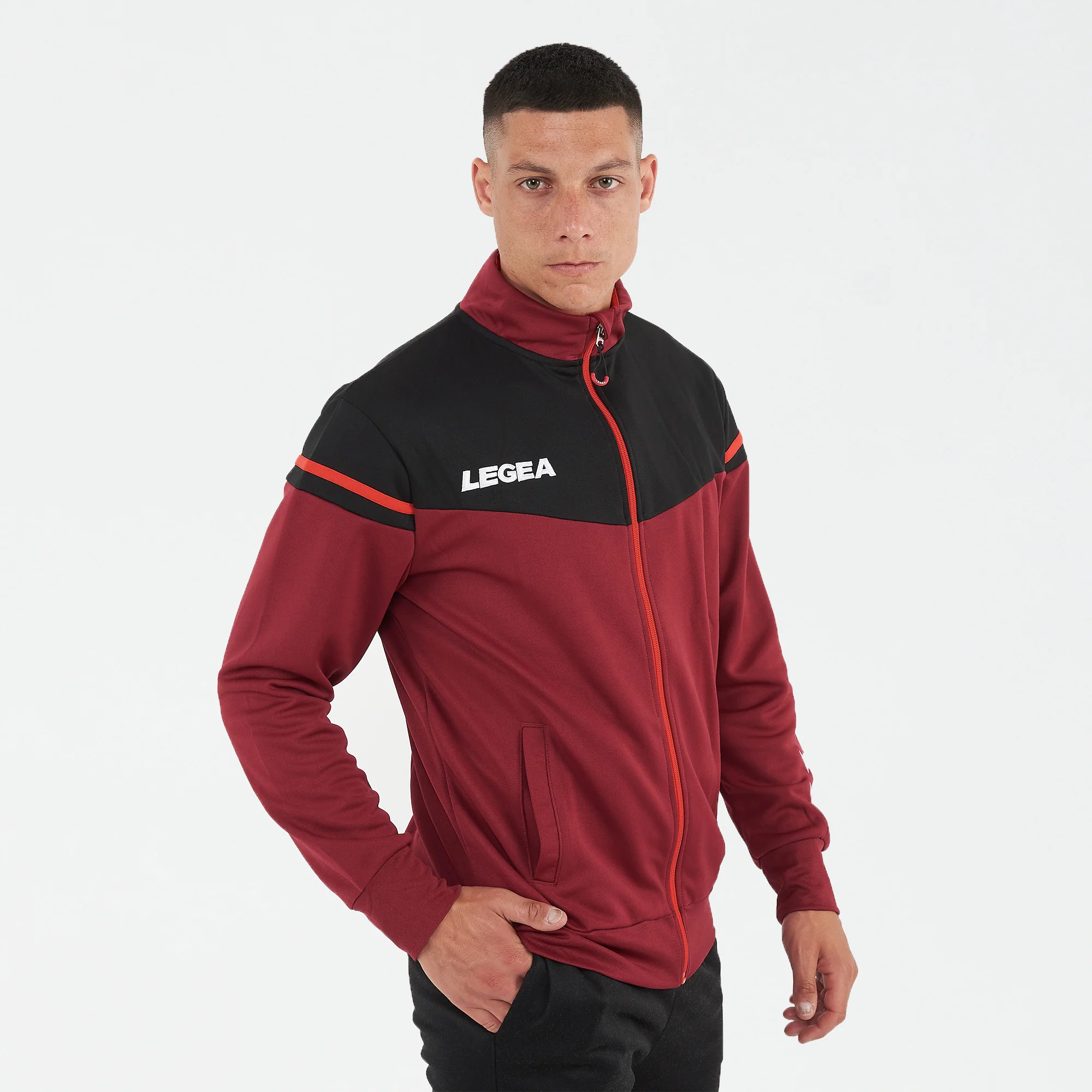 Giacca sportiva in poliestere con zip Sender - Image 3