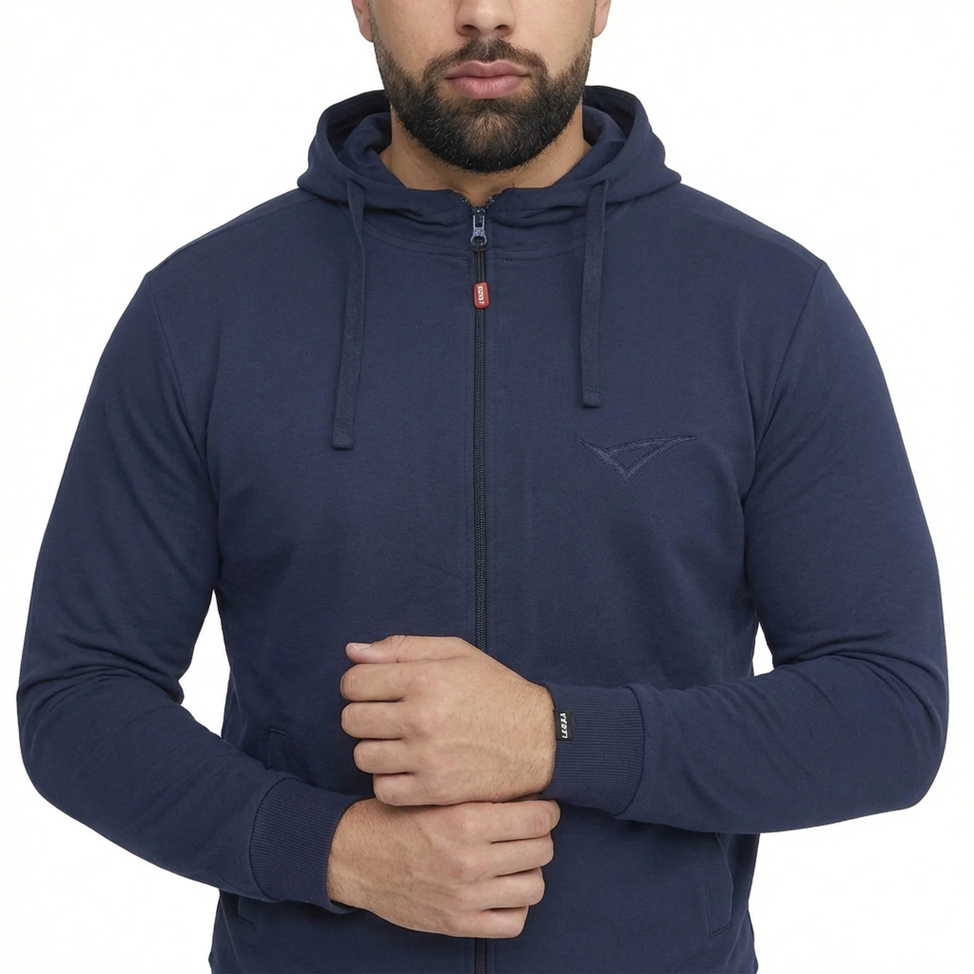 Giacca con zip e cappuccio in cotone Maya - oversize