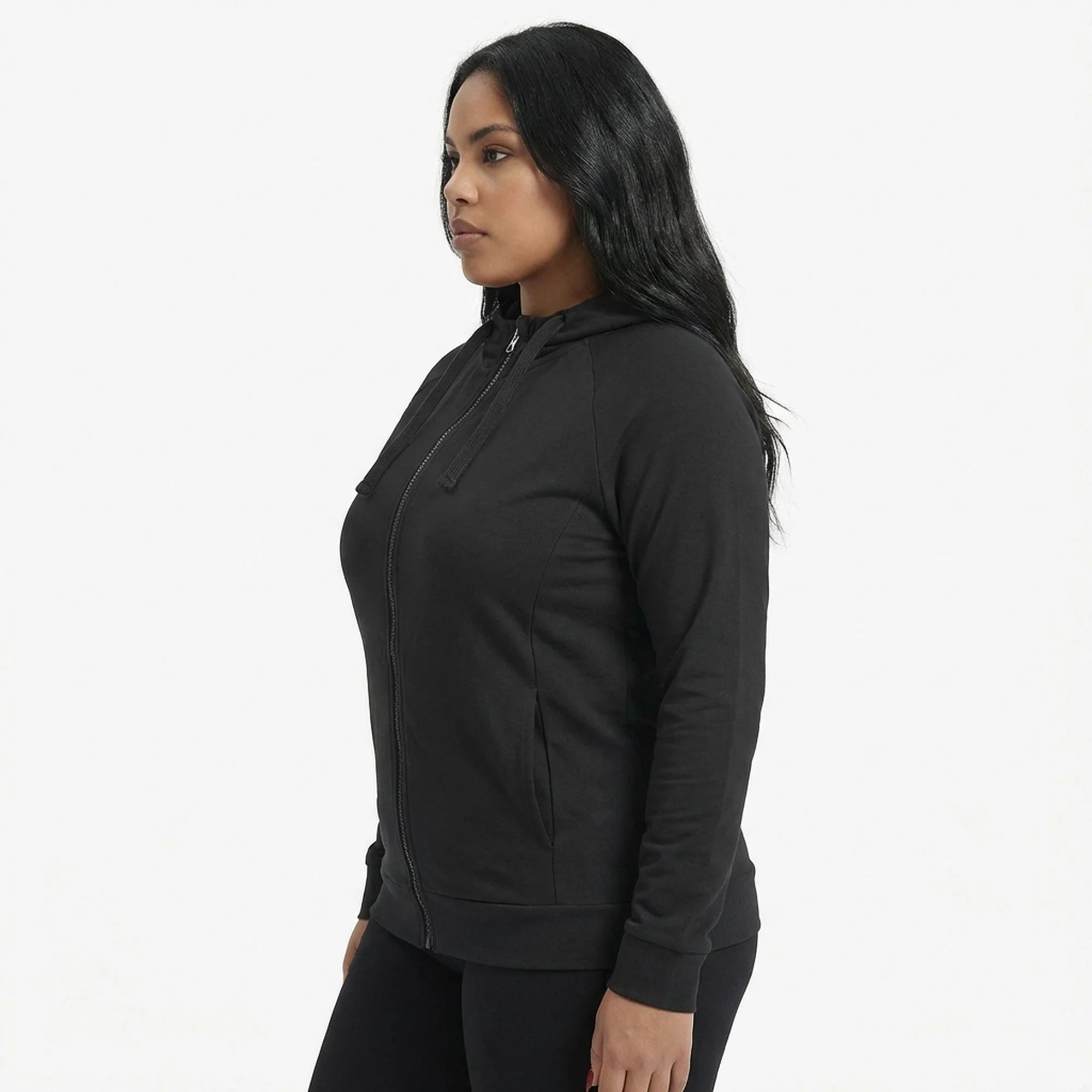 Giacca sportiva leggera con zip e cappuccio Dair - oversize - Image 3