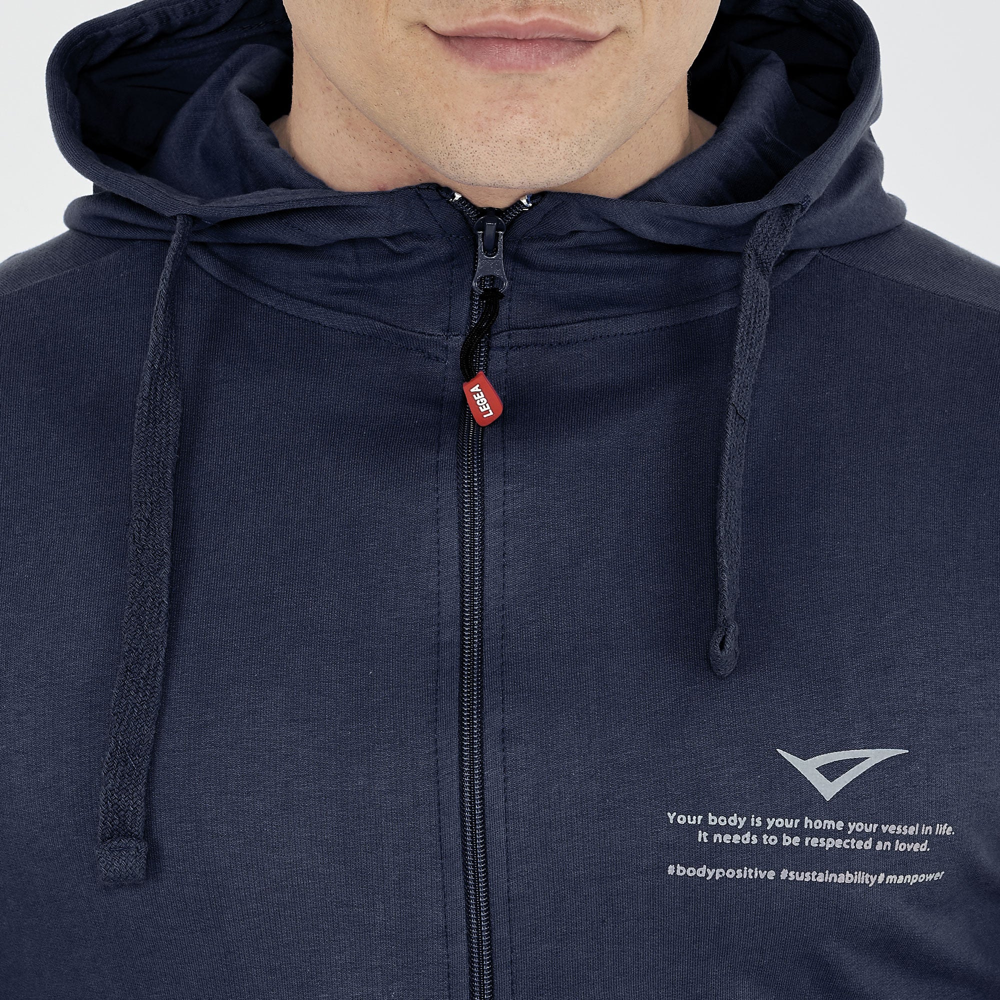 Felpa leggera in cotone con zip e cappuccio Raya - Image 4