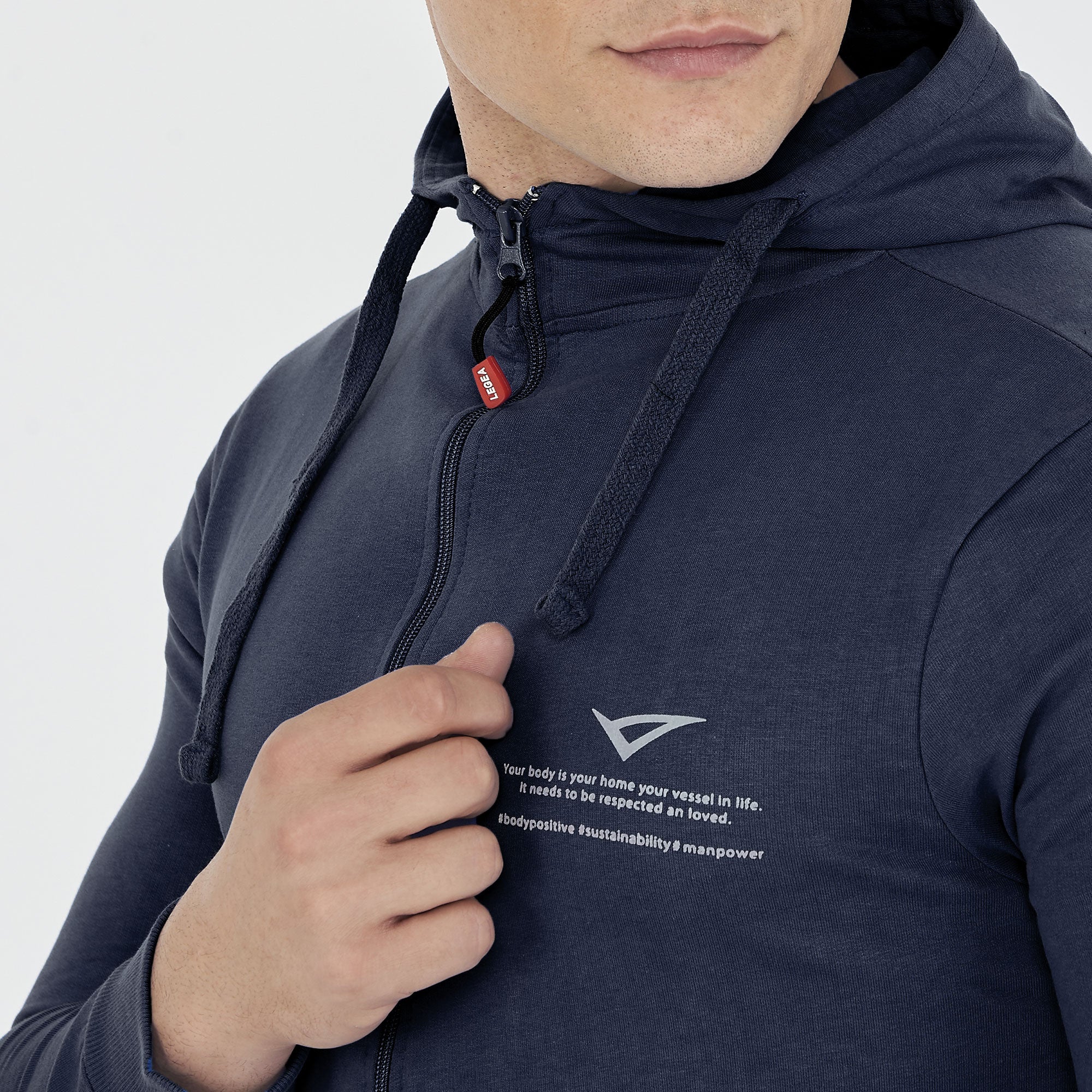 Felpa leggera in cotone con zip e cappuccio Raya - Image 5