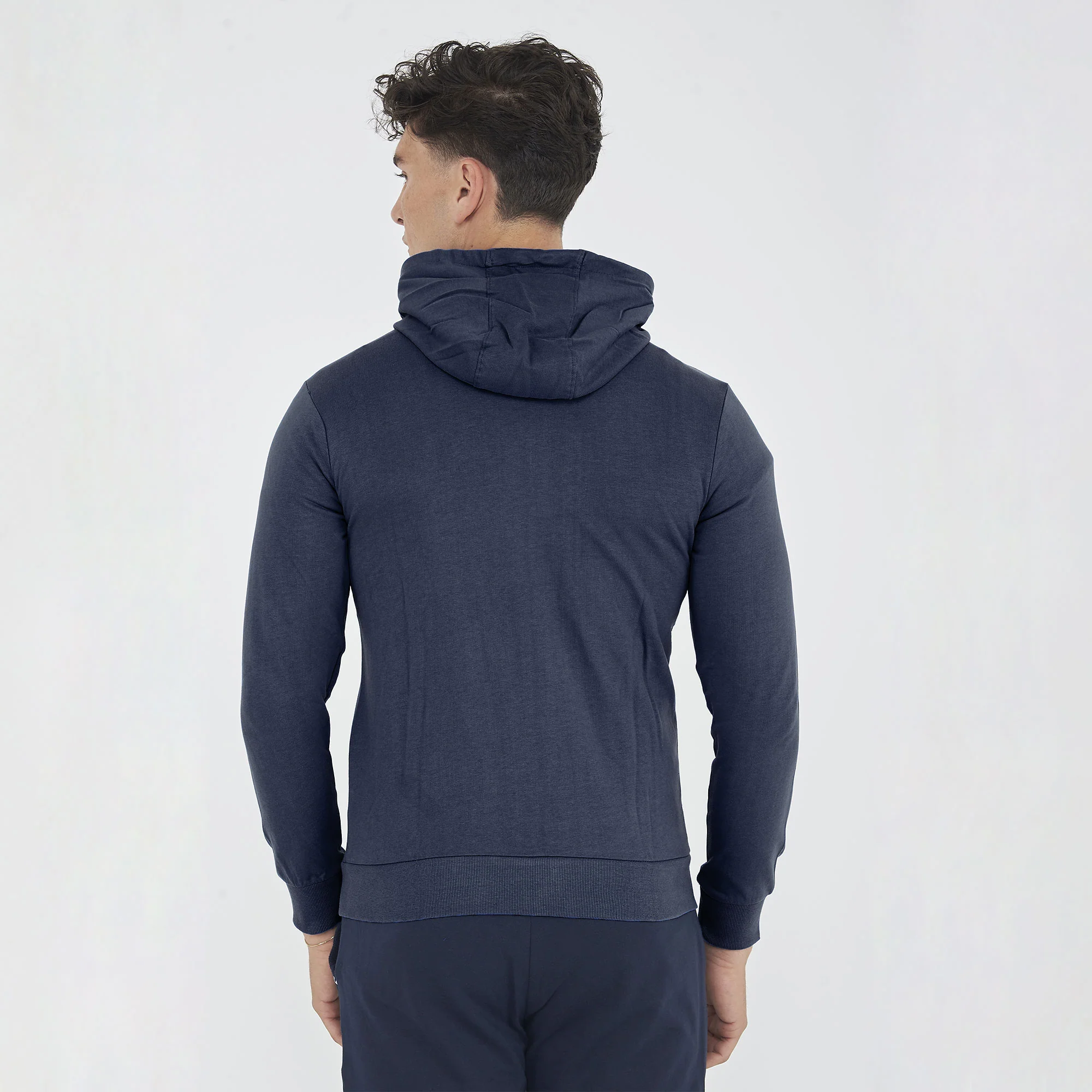 Felpa leggera in cotone con zip e cappuccio Raya - Image 2