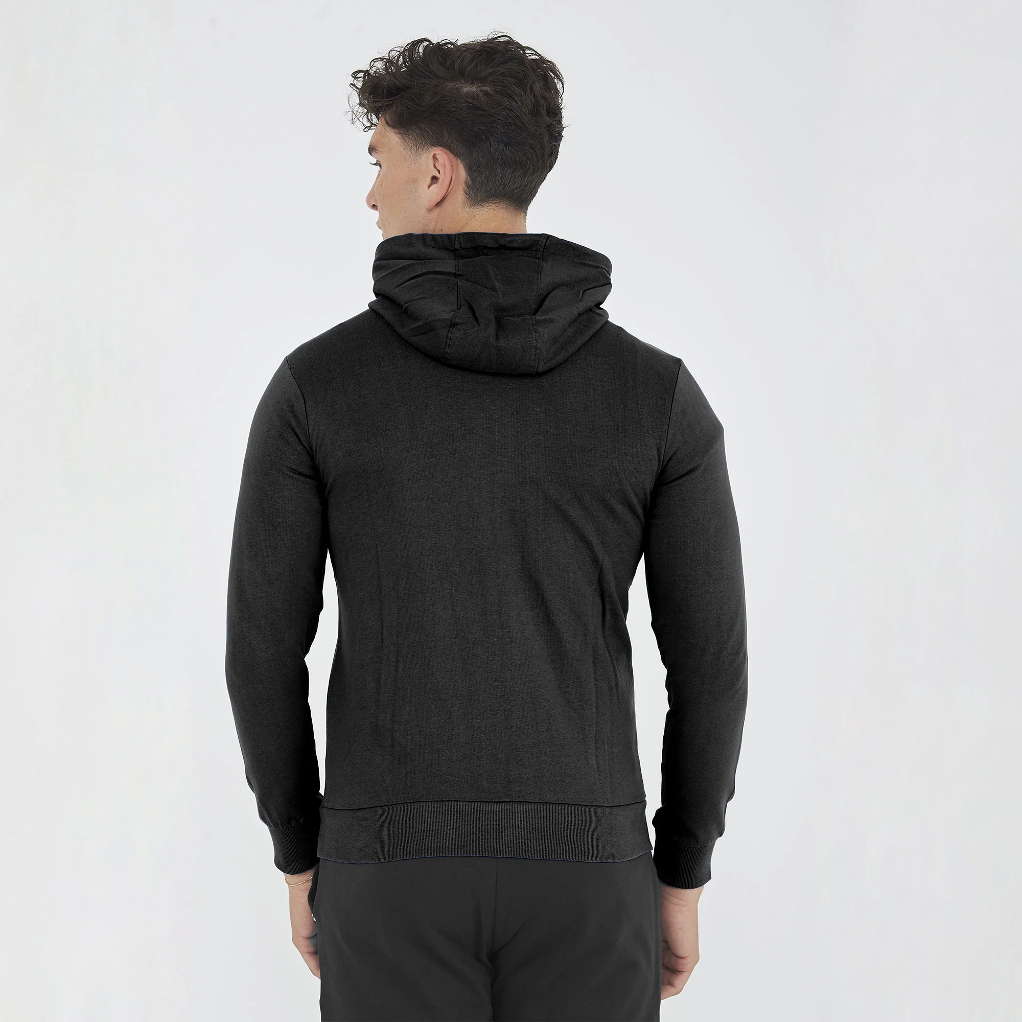 Felpa leggera in cotone con zip e cappuccio Raya - Image 2