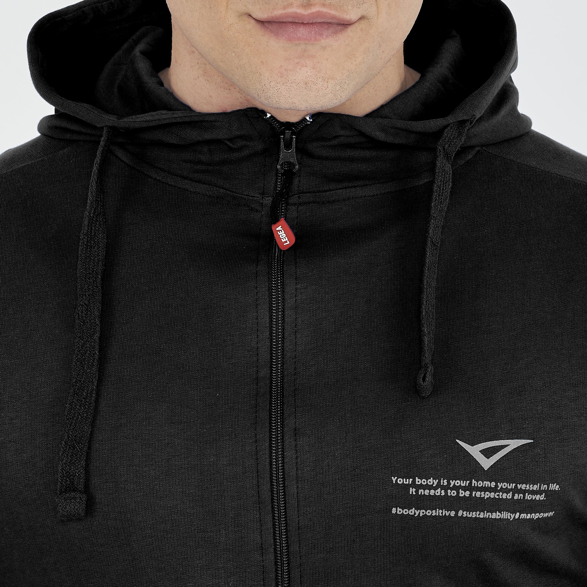 Felpa leggera in cotone con zip e cappuccio Raya - Image 4