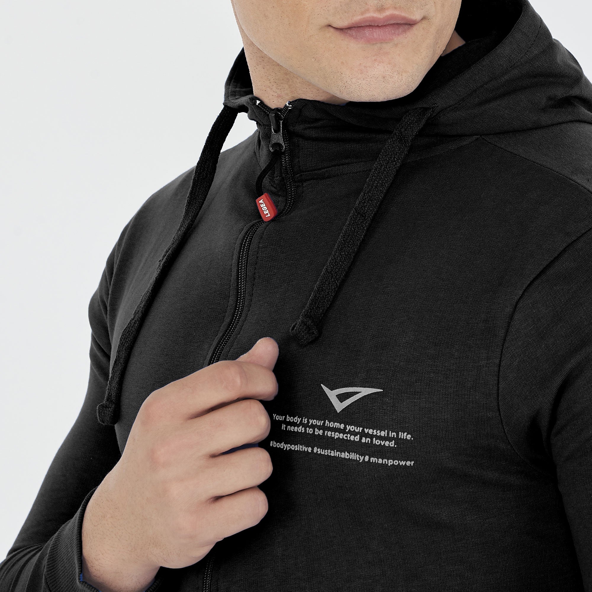 Felpa leggera in cotone con zip e cappuccio Raya - Image 5