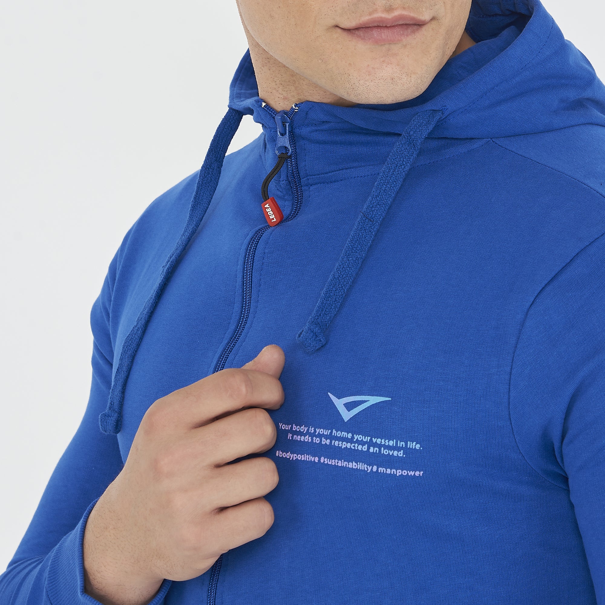 Felpa leggera in cotone con zip e cappuccio Raya - Image 5