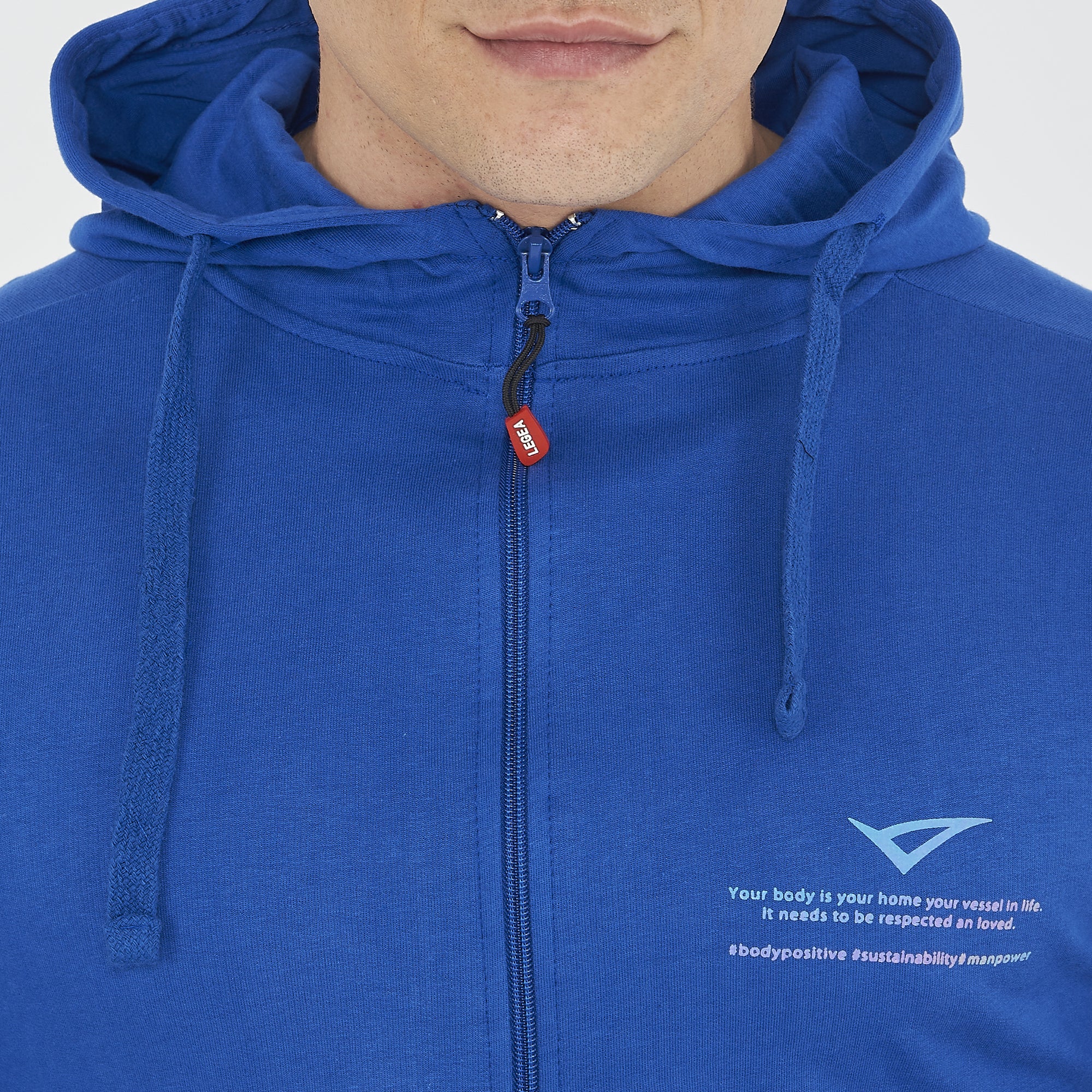 Felpa leggera in cotone con zip e cappuccio Raya - Image 4