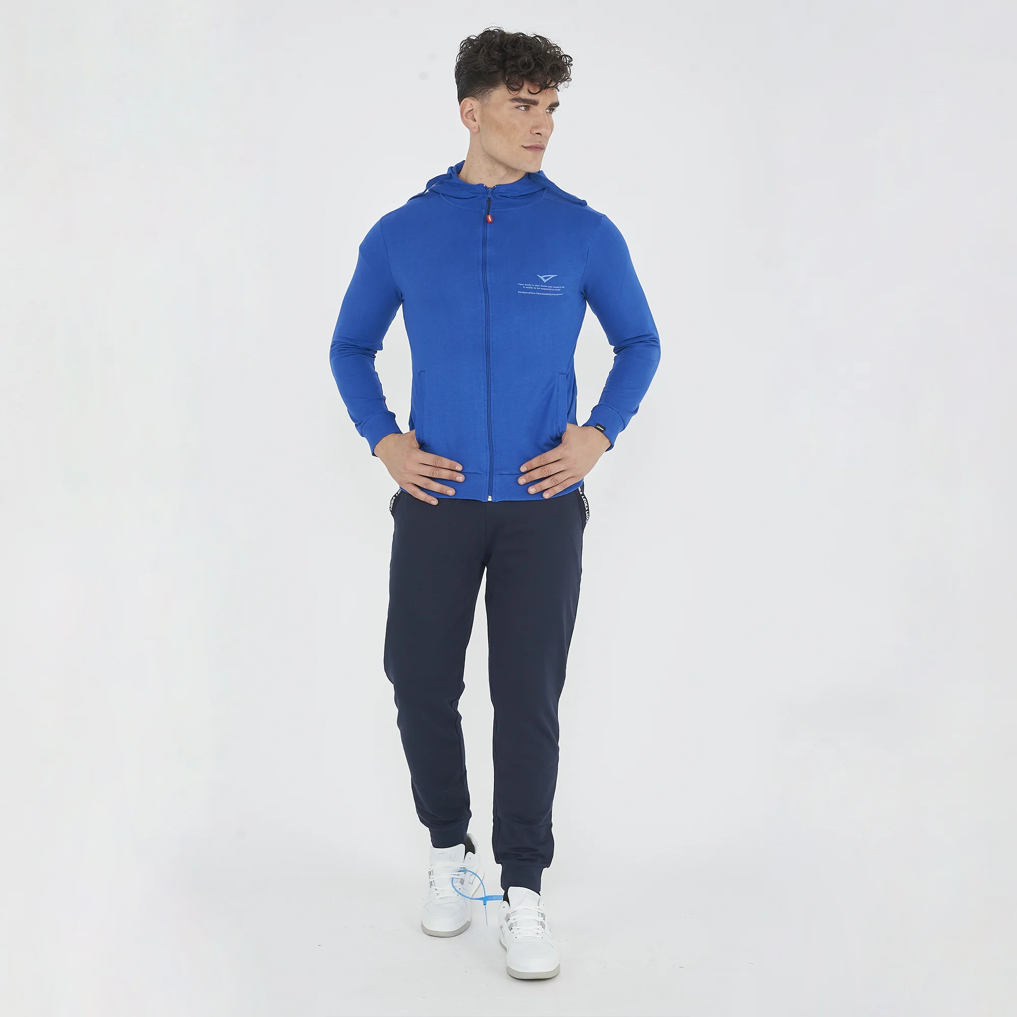 Felpa leggera in cotone con zip e cappuccio Raya - Image 6