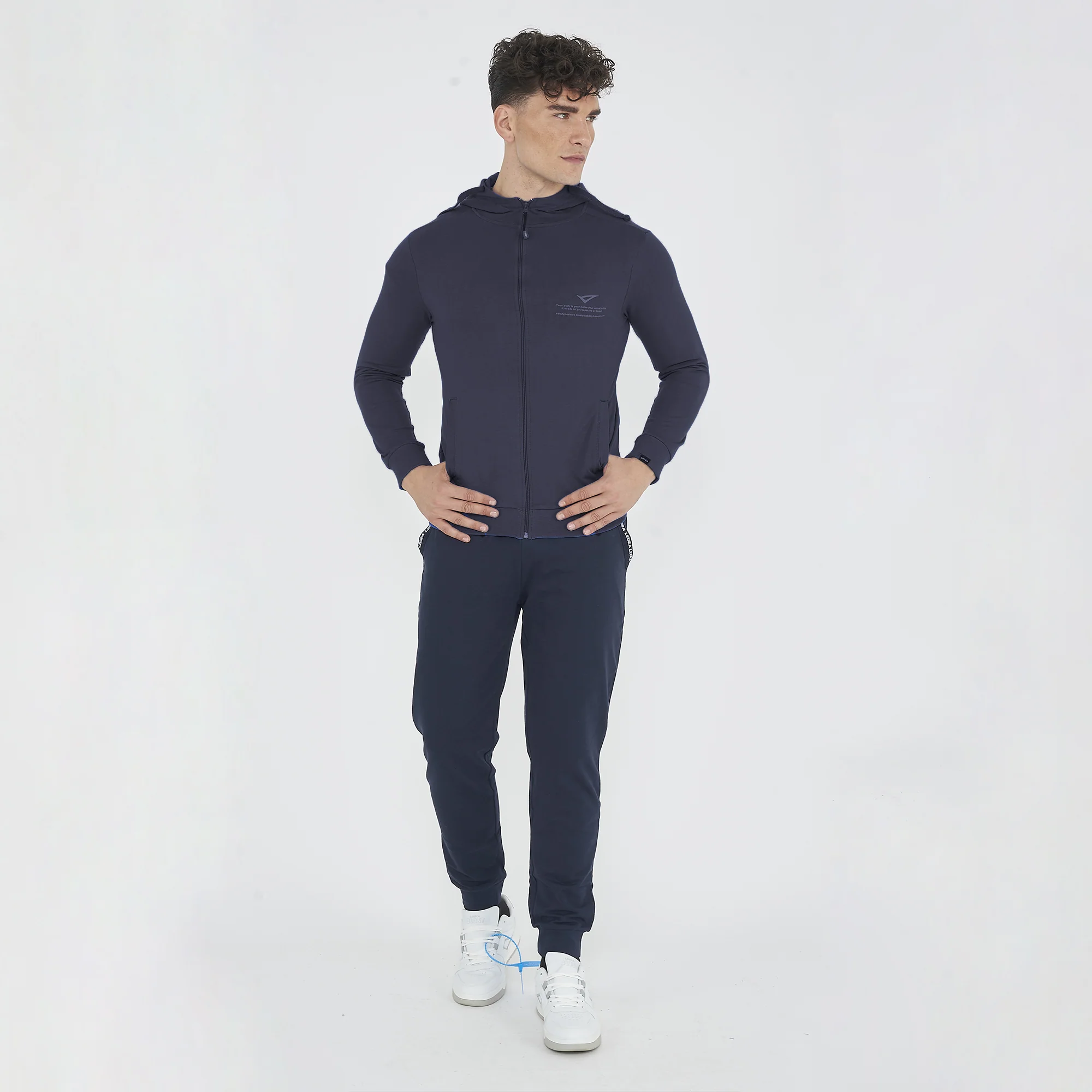 Felpa leggera in cotone con zip e cappuccio Raya - Image 7