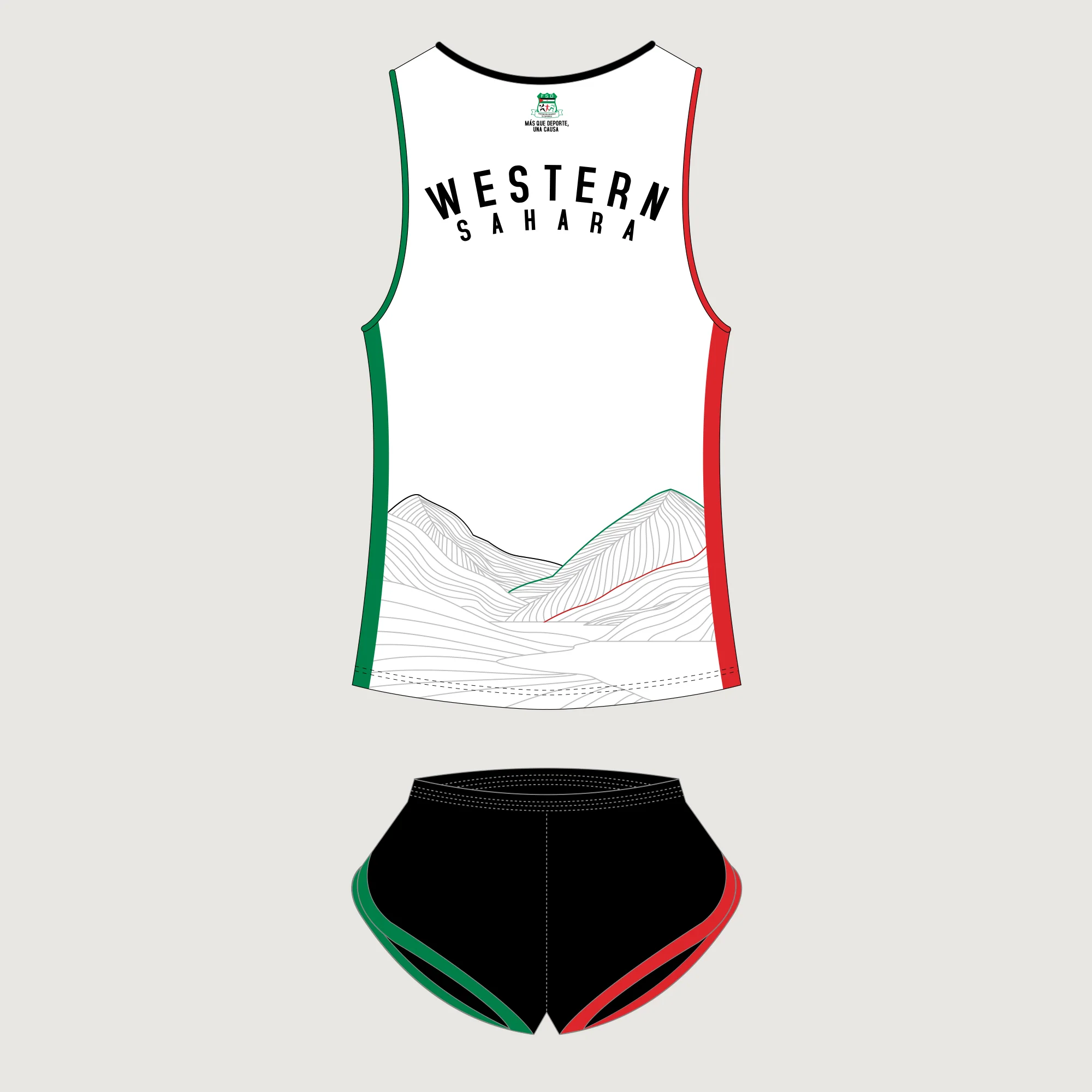Kit Blanco Atletismo Saharaui - Image 2
