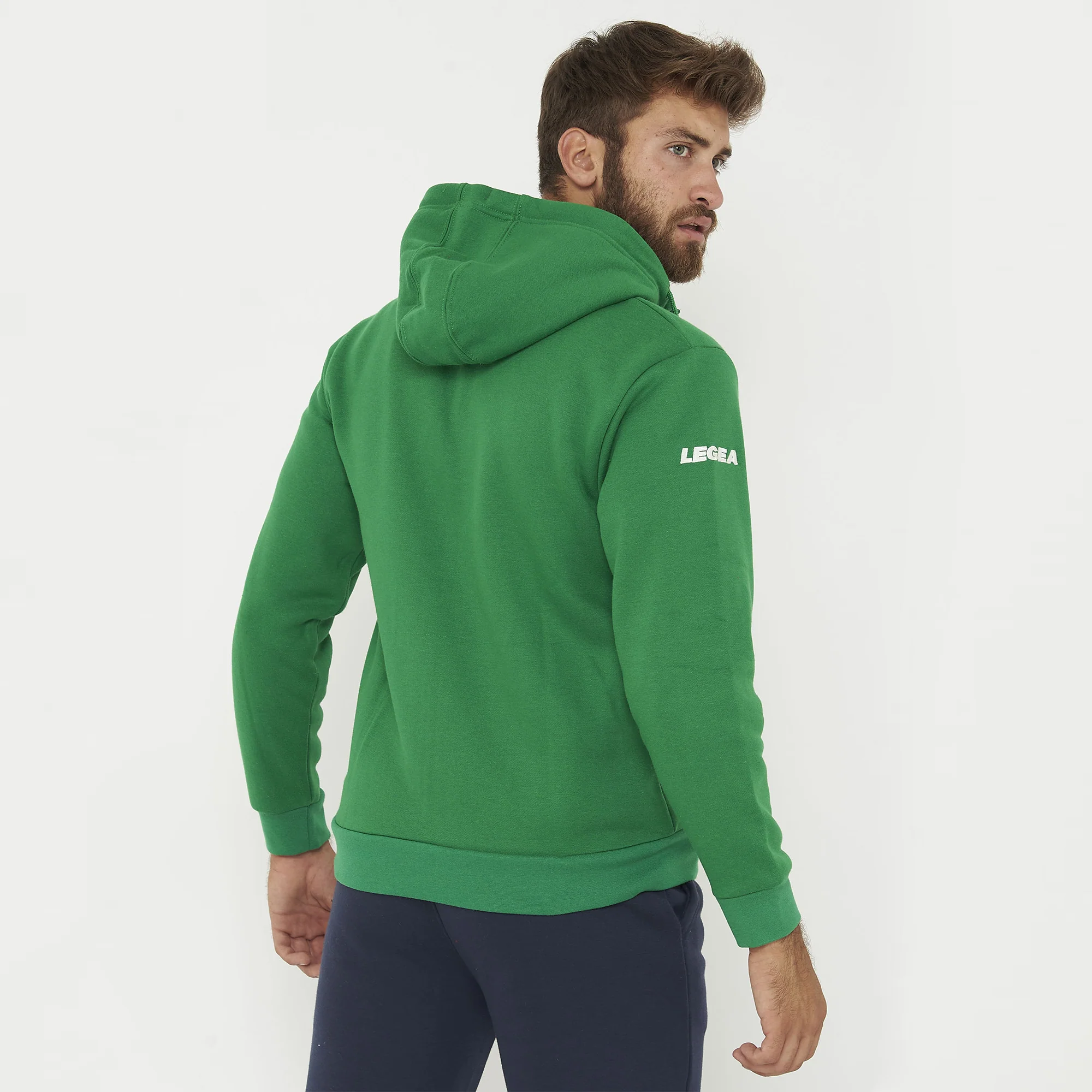 Felpa con cappuccio e zip Sarajevo verde