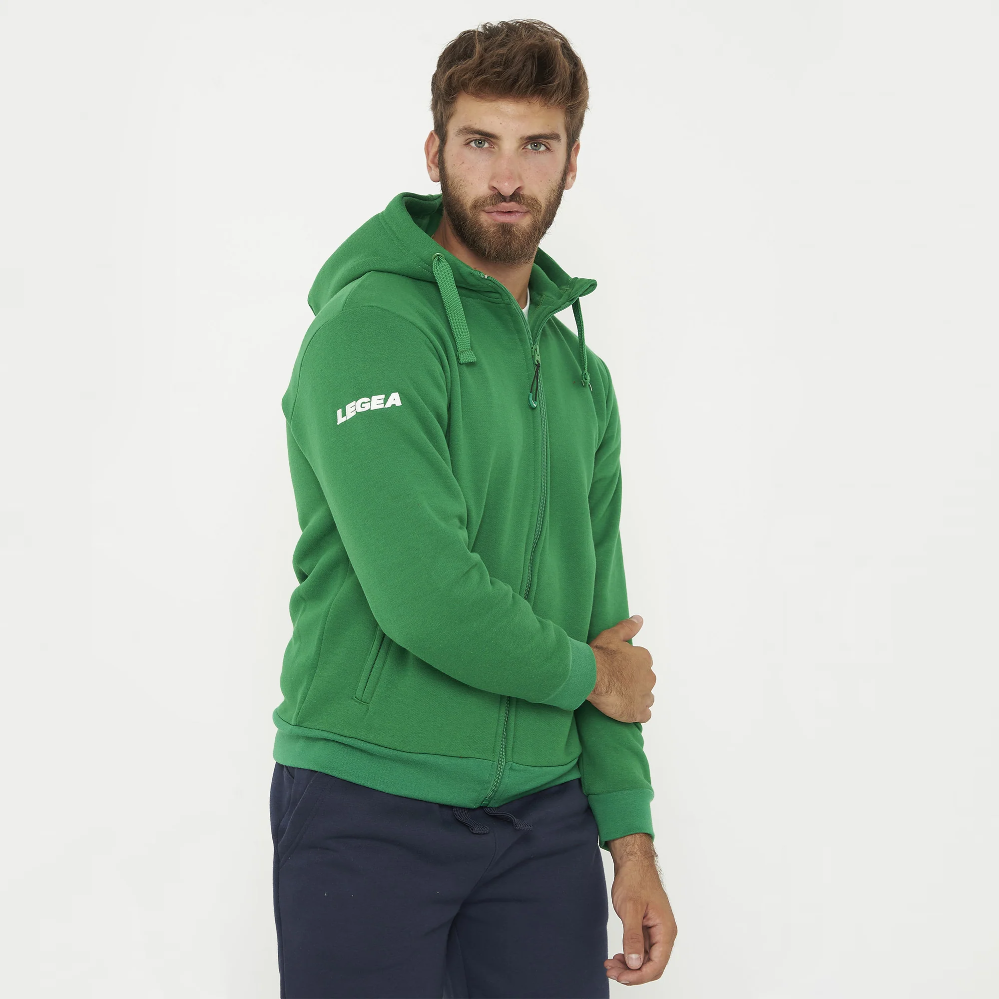 Felpa con cappuccio e zip Sarajevo verde - Image 6
