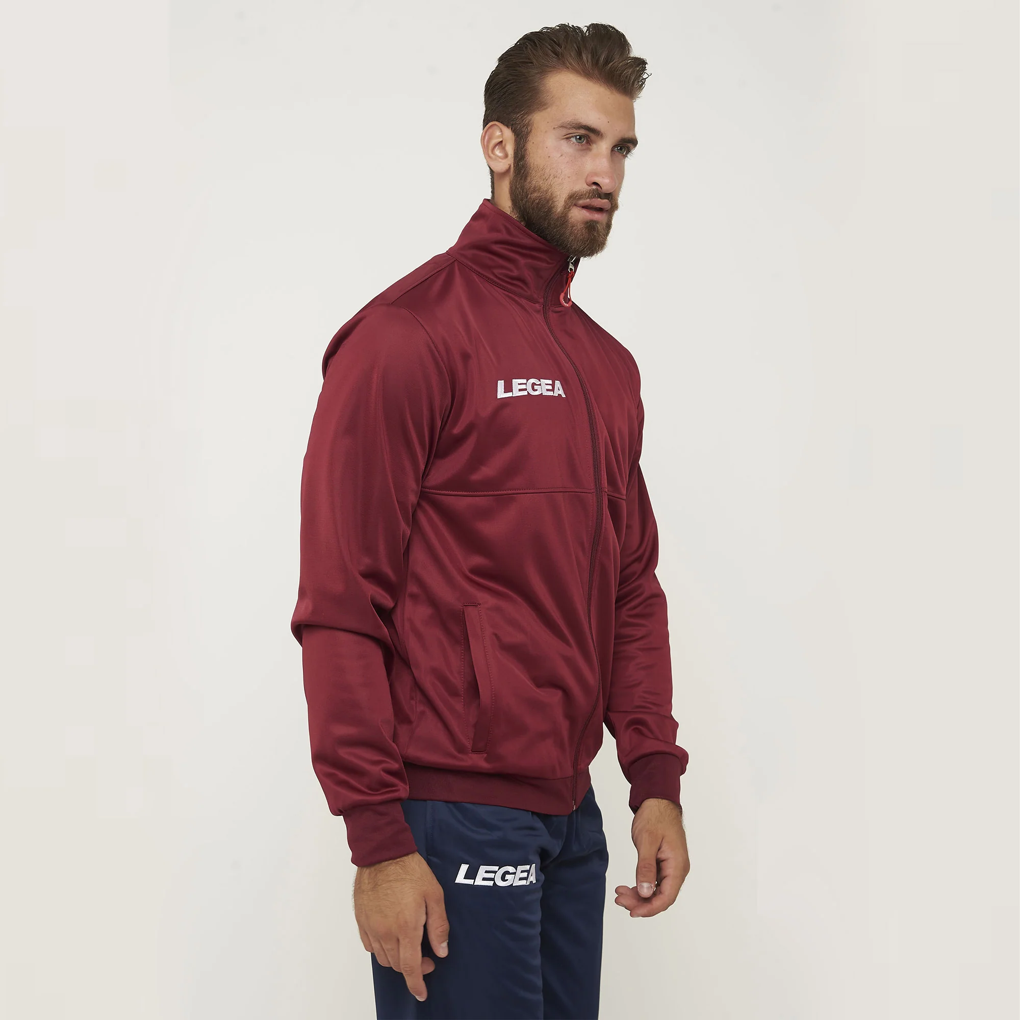 Giacca sportiva con zip Cuba - taglia piccola granata - Image 3