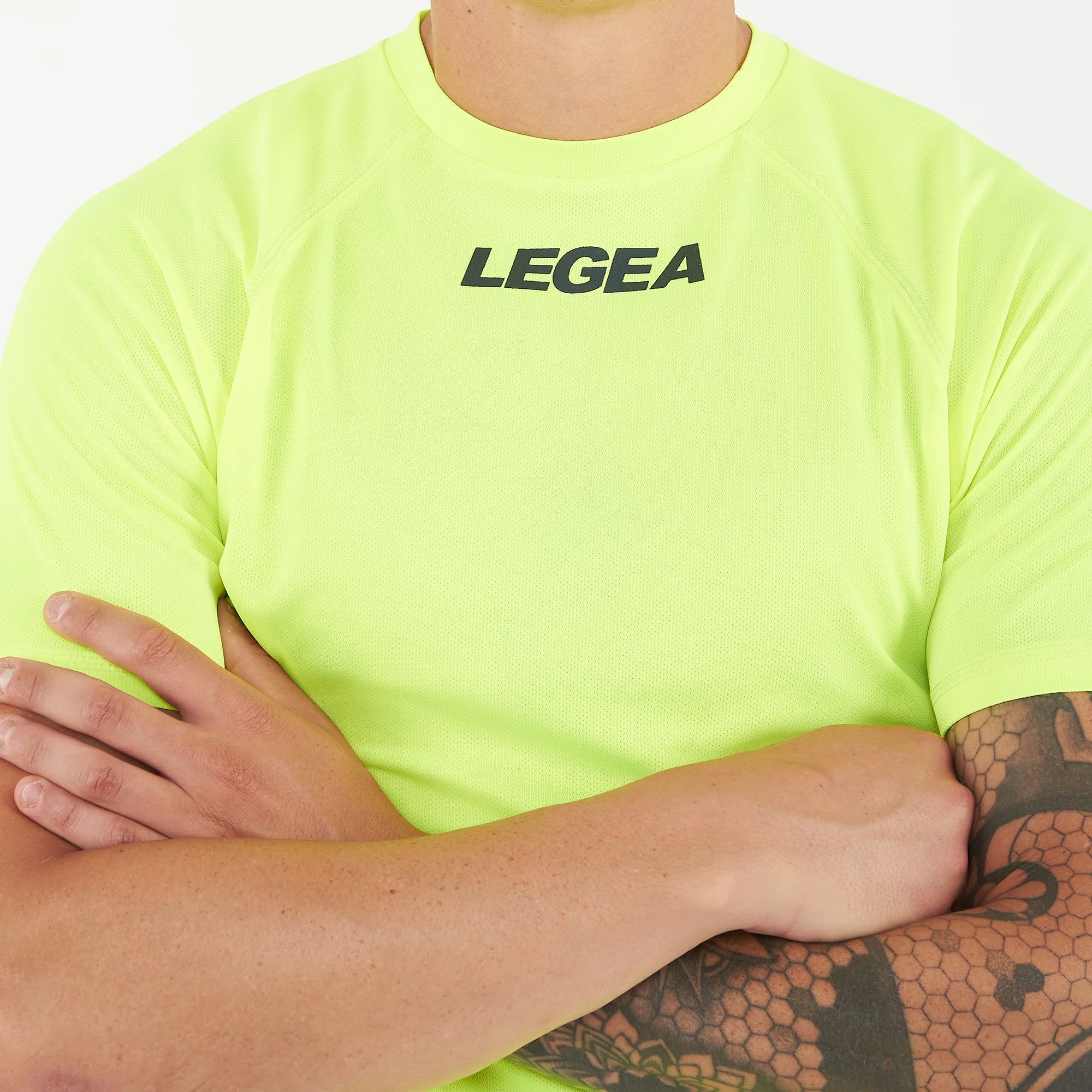 Maglia girocollo in poliestere Lipsia fluo - Image 2