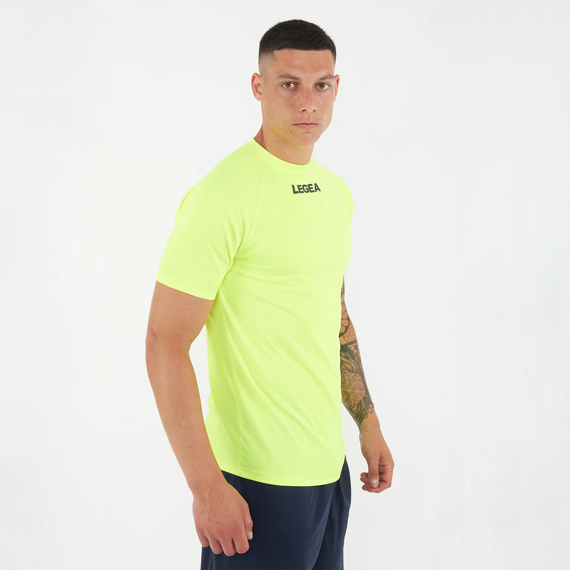 Maglia girocollo in poliestere Lipsia fluo - Image 3