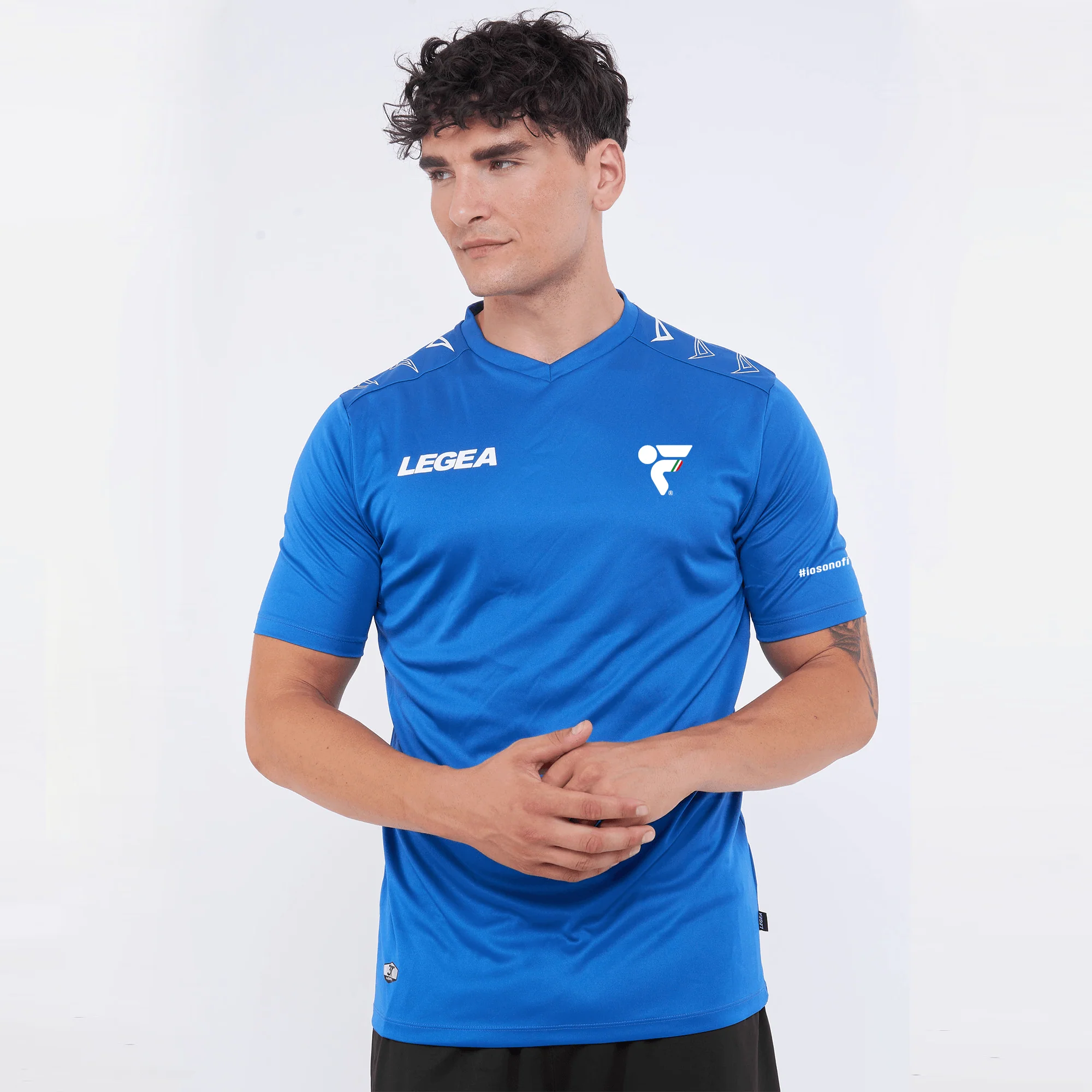 Maglia in poliestere azzurra - Fitav
