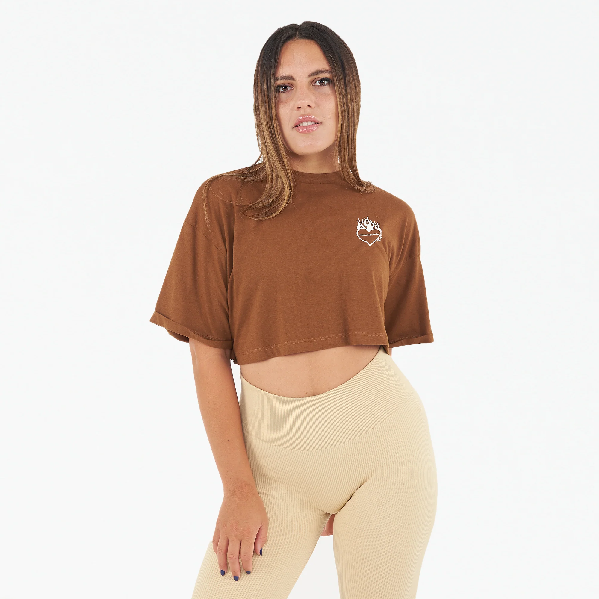 T-shirt crop top in cotone Cosmic Love