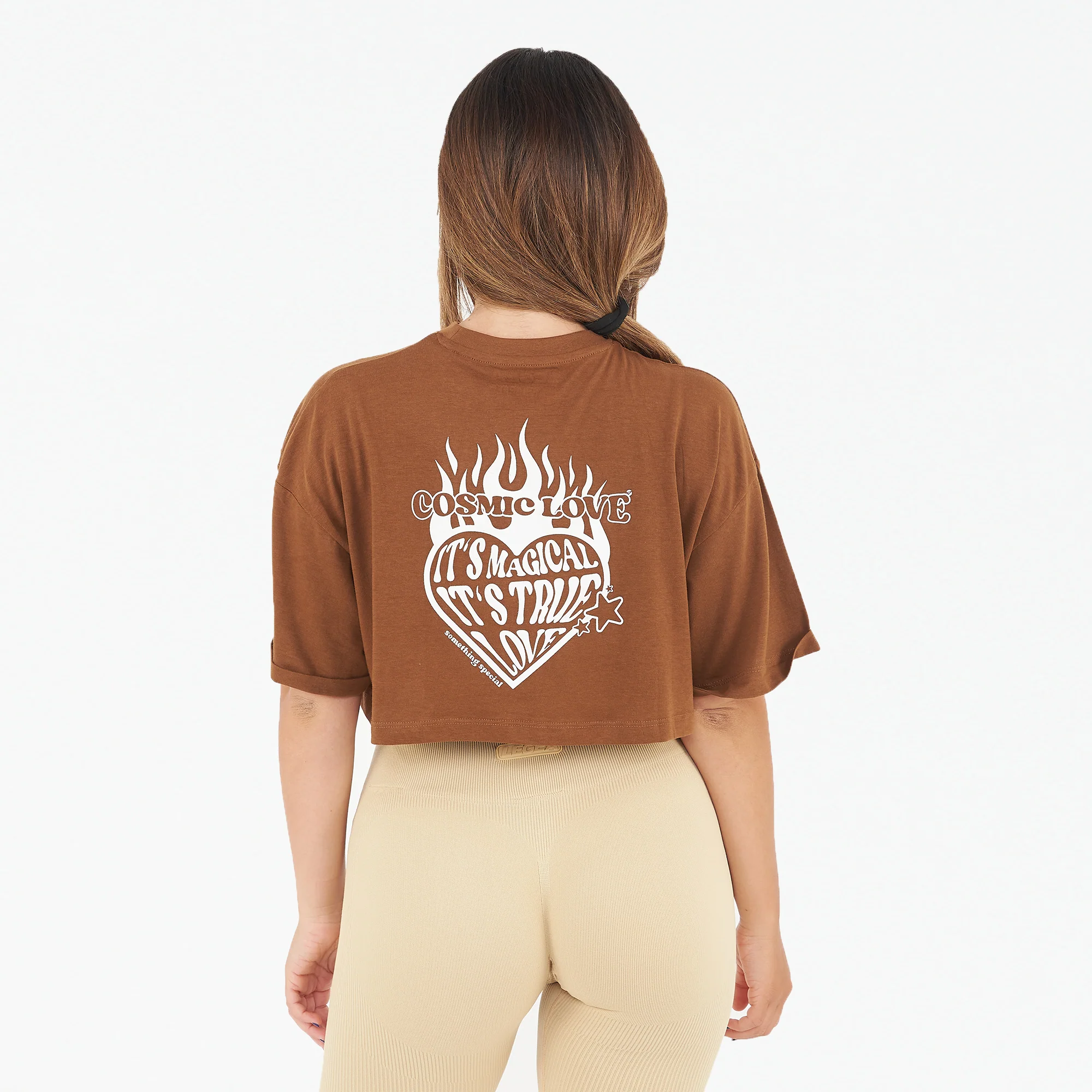 T-shirt crop top in cotone Cosmic Love - Image 2